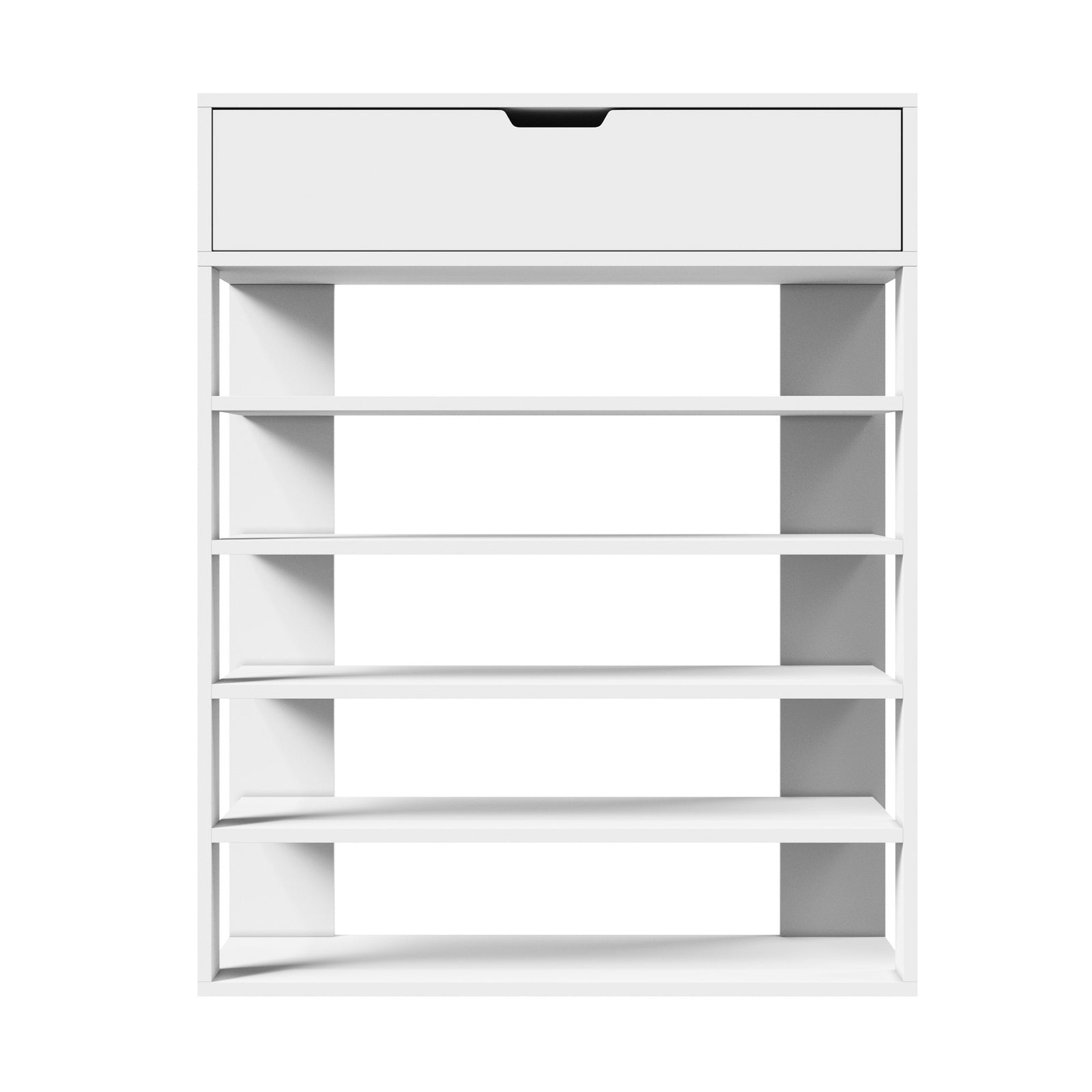 Oikiture Shoes Storage Rack 5-tier Shelves Shoe Storage Cabinet Drawer White - Sunyee