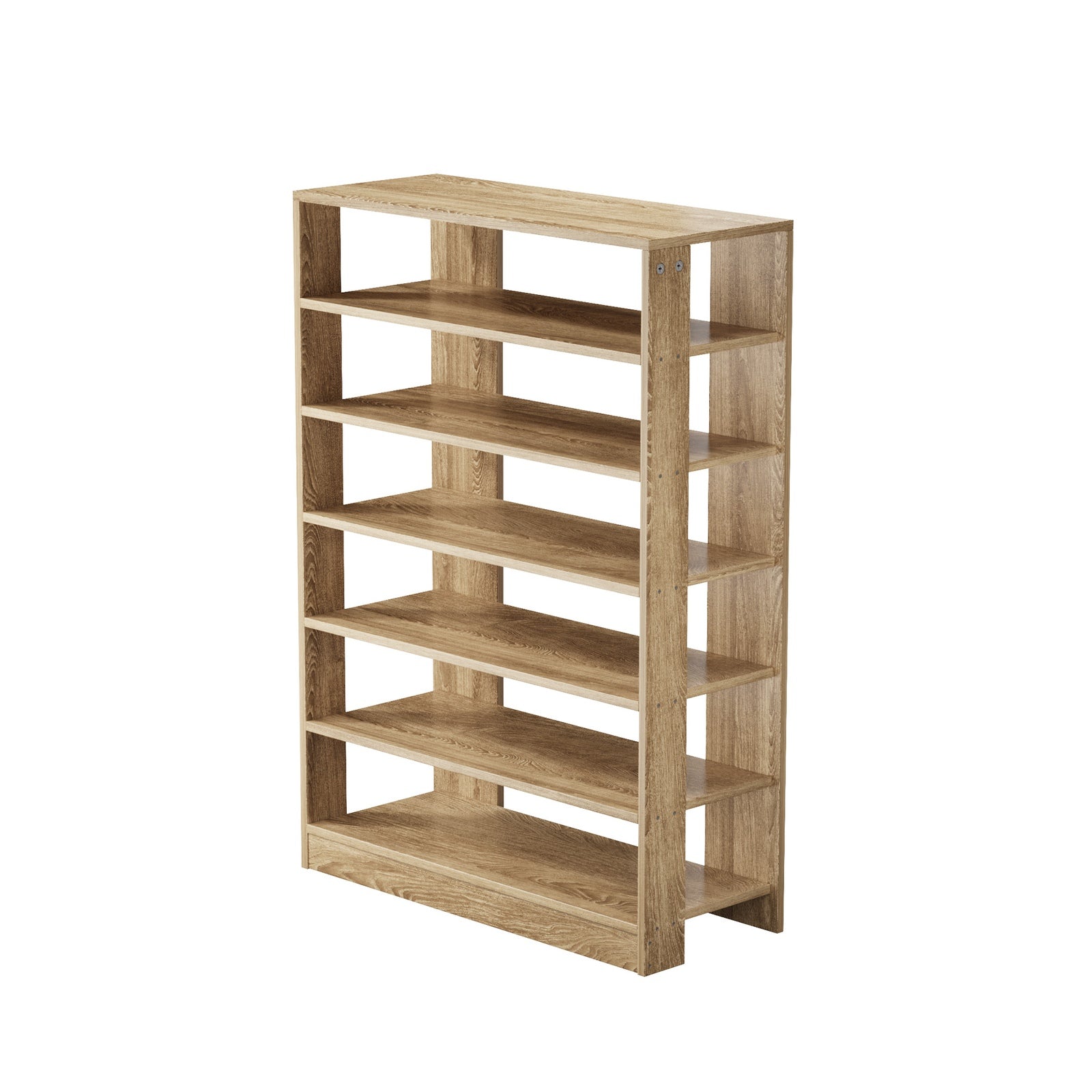 Oikiture Shoe Rack 7 Tiers Shelf Storage Cabinet Organiser 42 Pairs Natural - Sunyee