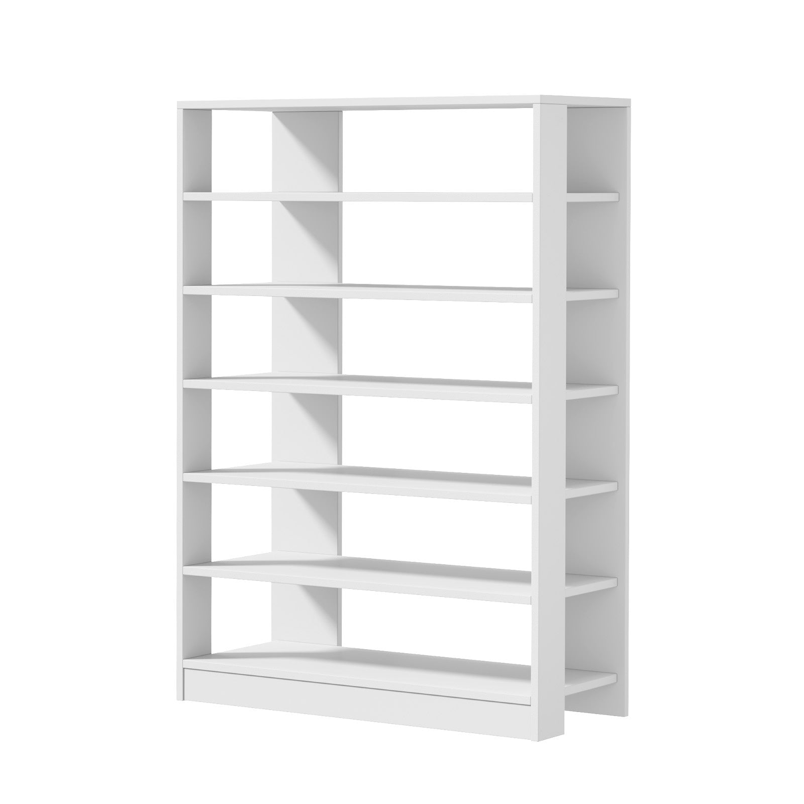 Oikiture Shoe Rack 7 Tiers Shelf Storage Cabinet Organiser 42 Pairs White - Sunyee