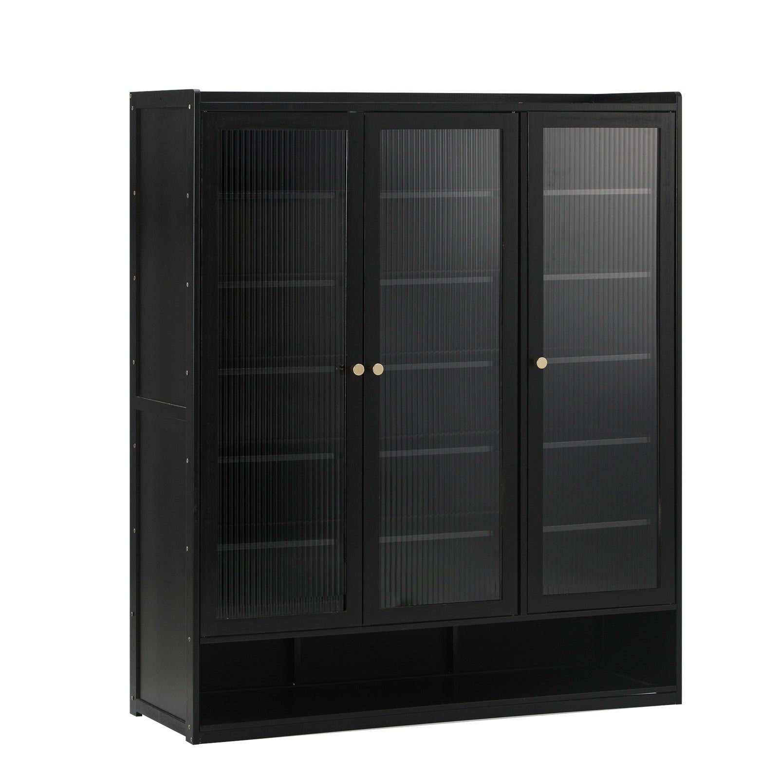 Oikiture Shoe Cabinet Shoes Storage Rack Organiser 3 Doors Shelf Black - Sunyee