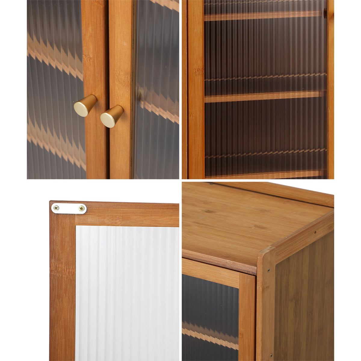 Oikiture Shoe Cabinet Shoes Storage Rack Organiser 3 Doors Shelf Brown - Sunyee