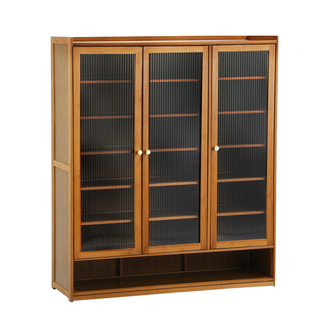 Oikiture Shoe Cabinet Shoes Storage Rack Organiser 3 Doors Shelf Brown - Sunyee