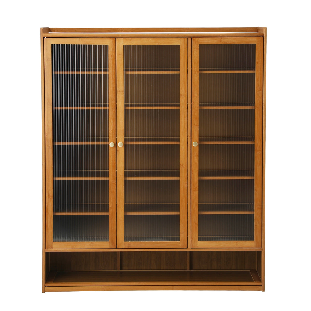 Oikiture Shoe Cabinet Shoes Storage Rack Organiser 3 Doors Shelf Brown - Sunyee