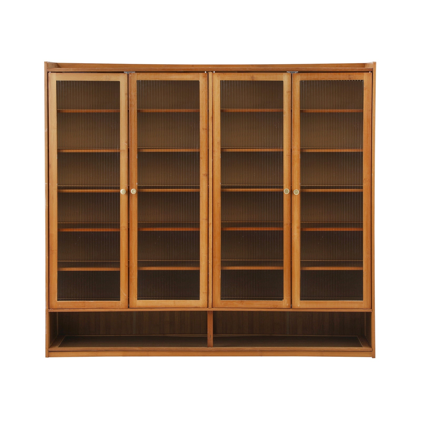 Oikiture Shoe Cabinet Shoes Storage Rack Organiser 4 Doors Shelf Brown - Sunyee