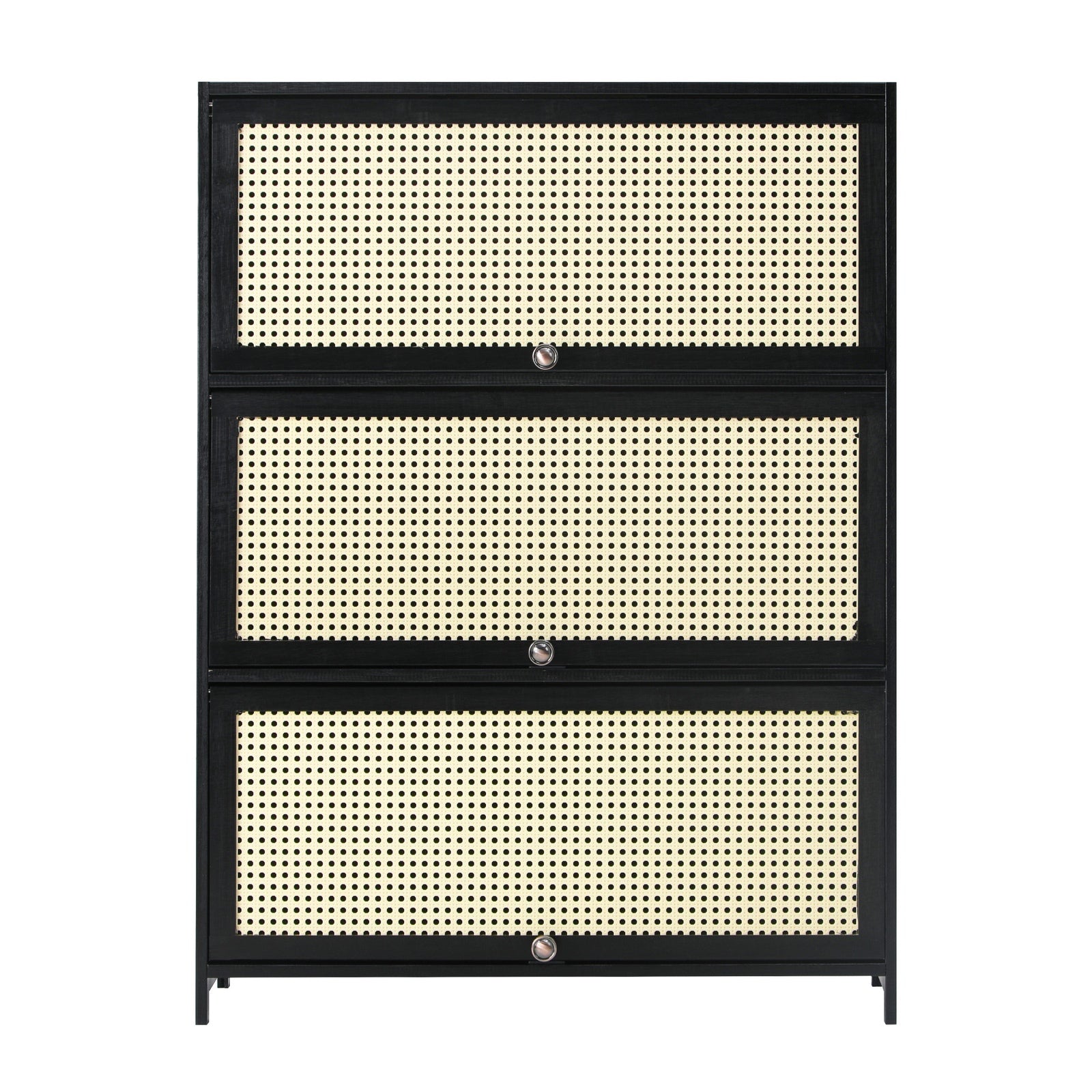 Oikiture Shoe Storage Cabinet Shoes Rack Organiser Shelf 3 Flip-up Doors - Sunyee