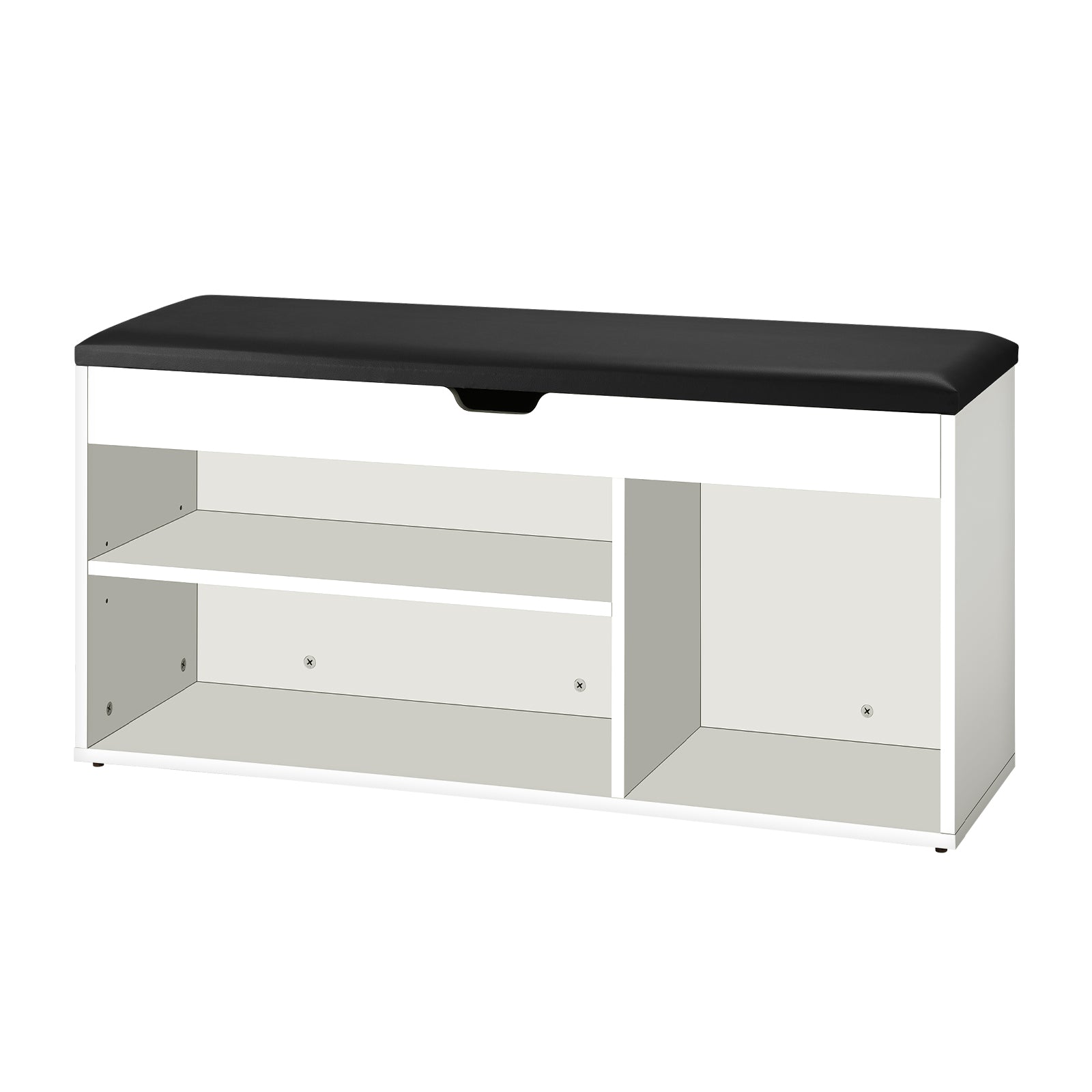 Oikiture Shoe Cabinet Bench Shoe Storage Rack Padded Seat Organiser Wooden Shelf - Sunyee