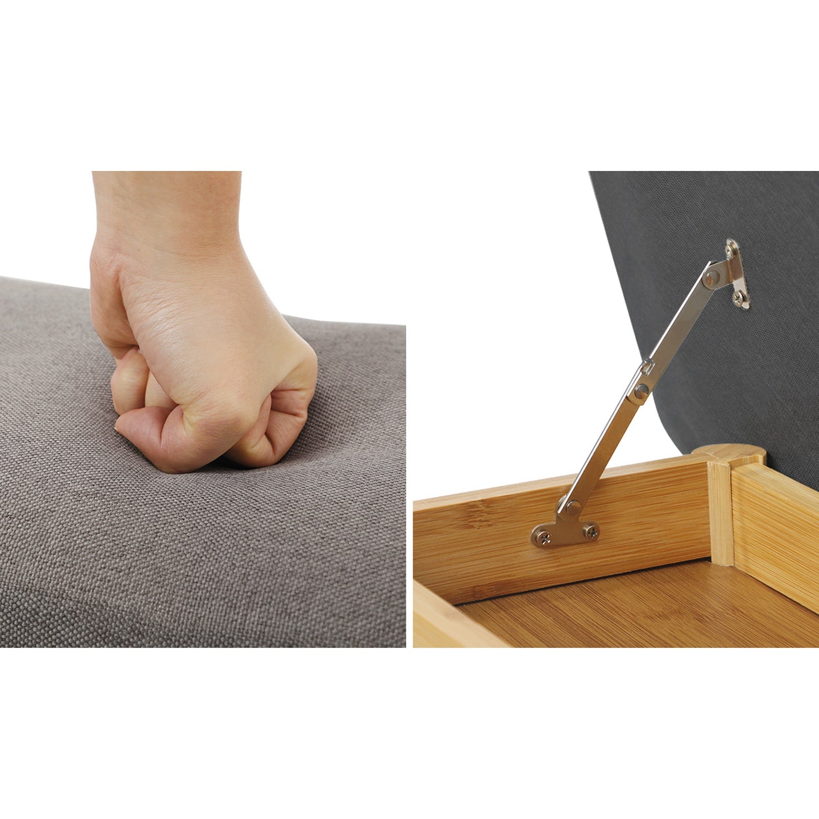 Oikiture Shoe Storage Bench Bamboo Shoes Rack Cabinet Shelf Organiser Stool 70cm - Sunyee