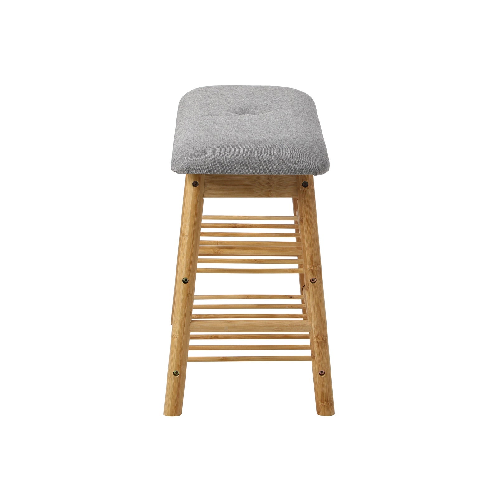 Oikiture Shoe Storage Bench Bamboo Shoes Rack Cabinet Shelf Organiser Stool 70cm - Sunyee