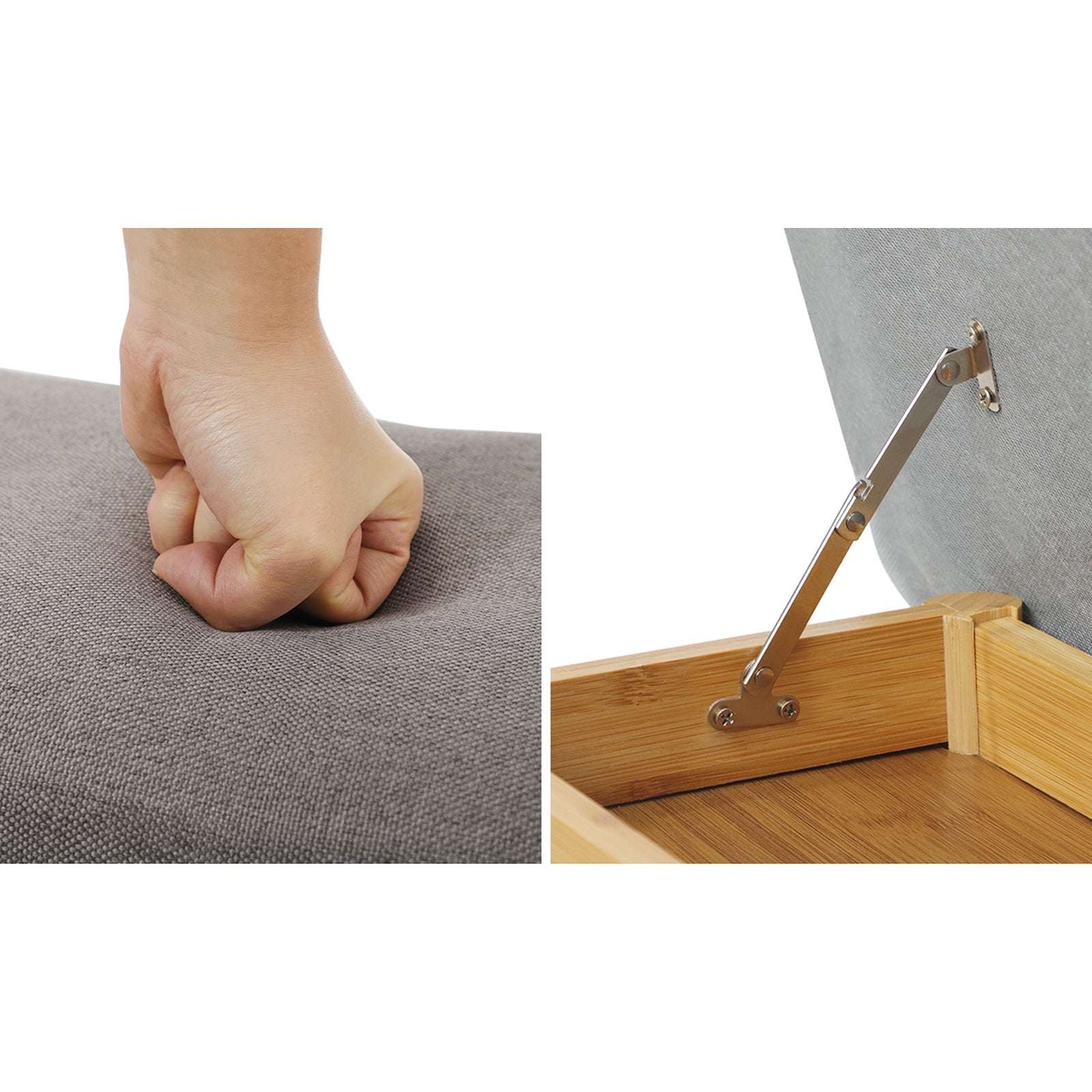 Oikiture Shoe Storage Bench Bamboo Shoes Rack Cabinet Shelf Organiser Stool 90cm - Sunyee