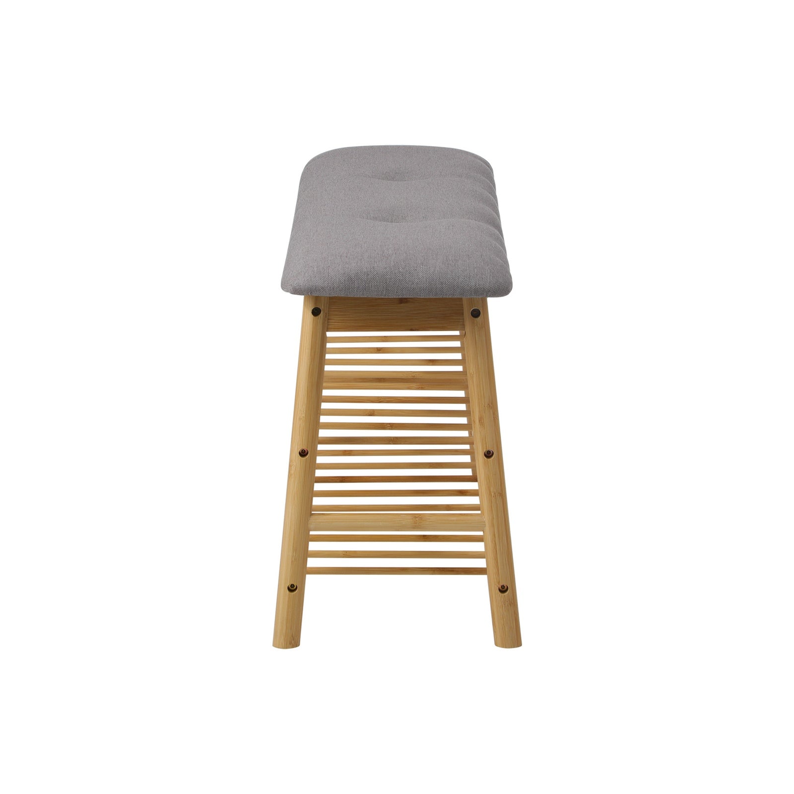 Oikiture Shoe Storage Bench Bamboo Shoes Rack Cabinet Shelf Organiser Stool 90cm - Sunyee