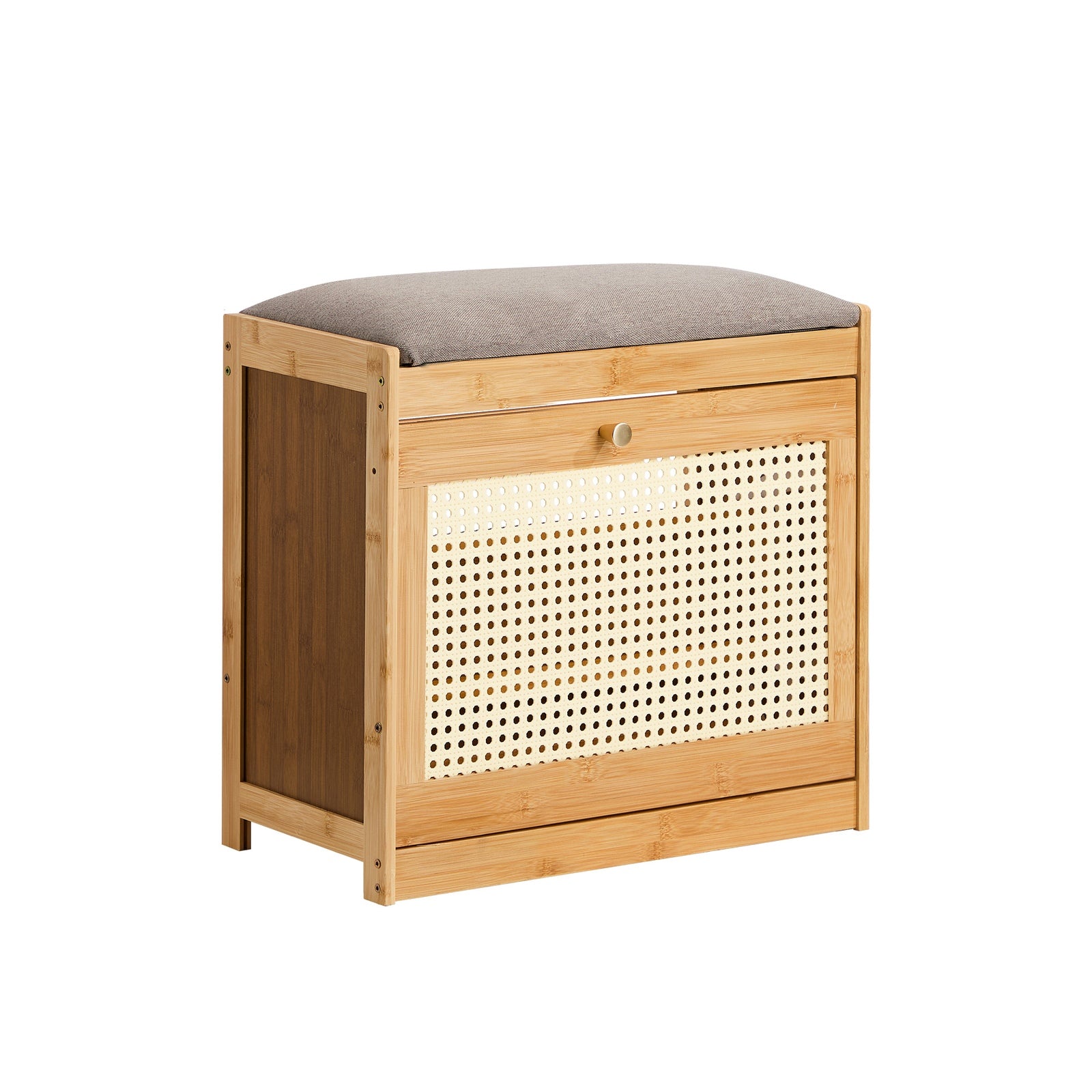 Oikiture Shoe Storage Bench Bamboo 2 in 1 Organiser Shelf with Seat 50cm - Sunyee