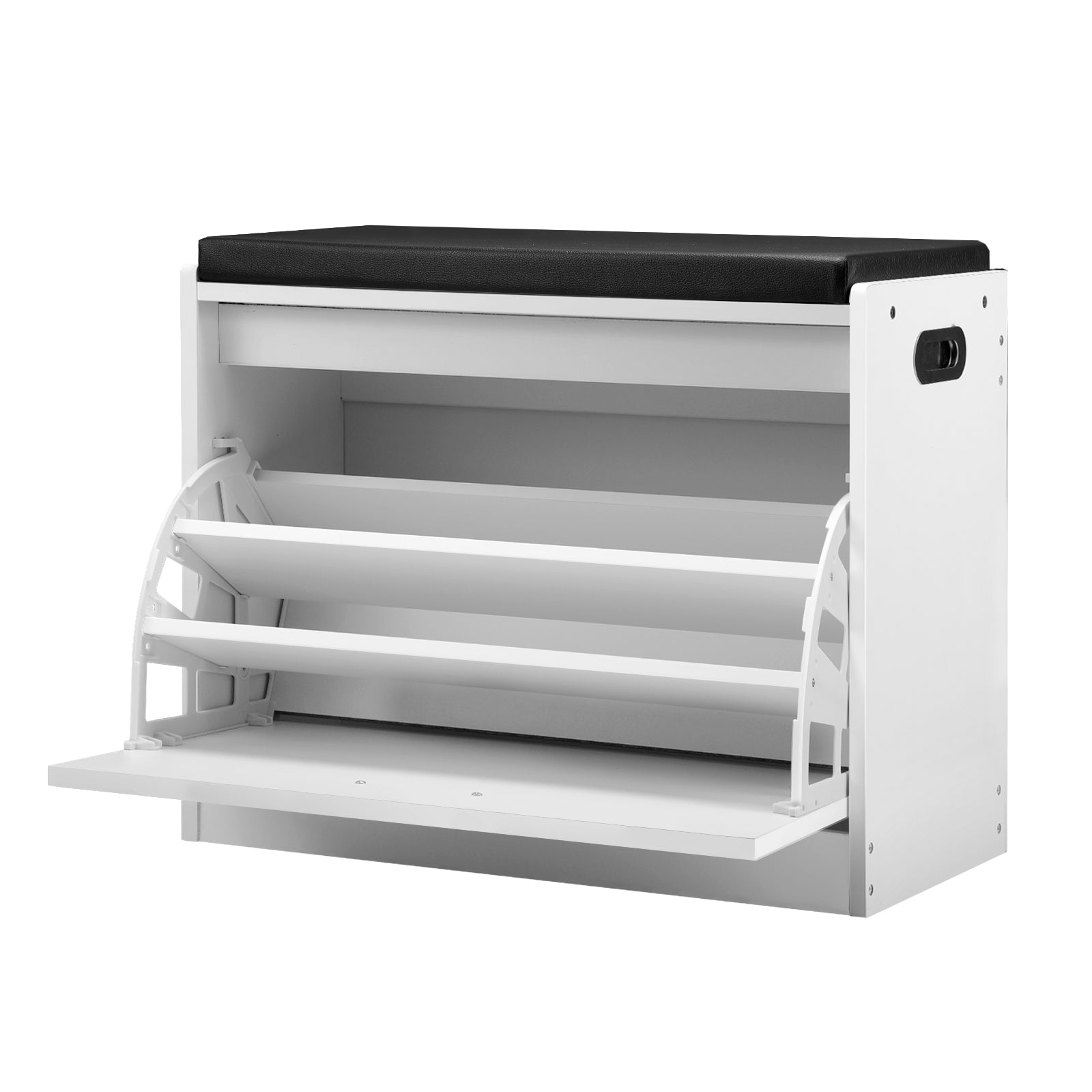 Oikiture Shoe Cabinet Bench Shoes Storage Cupboard Footwear Stand White - Sunyee