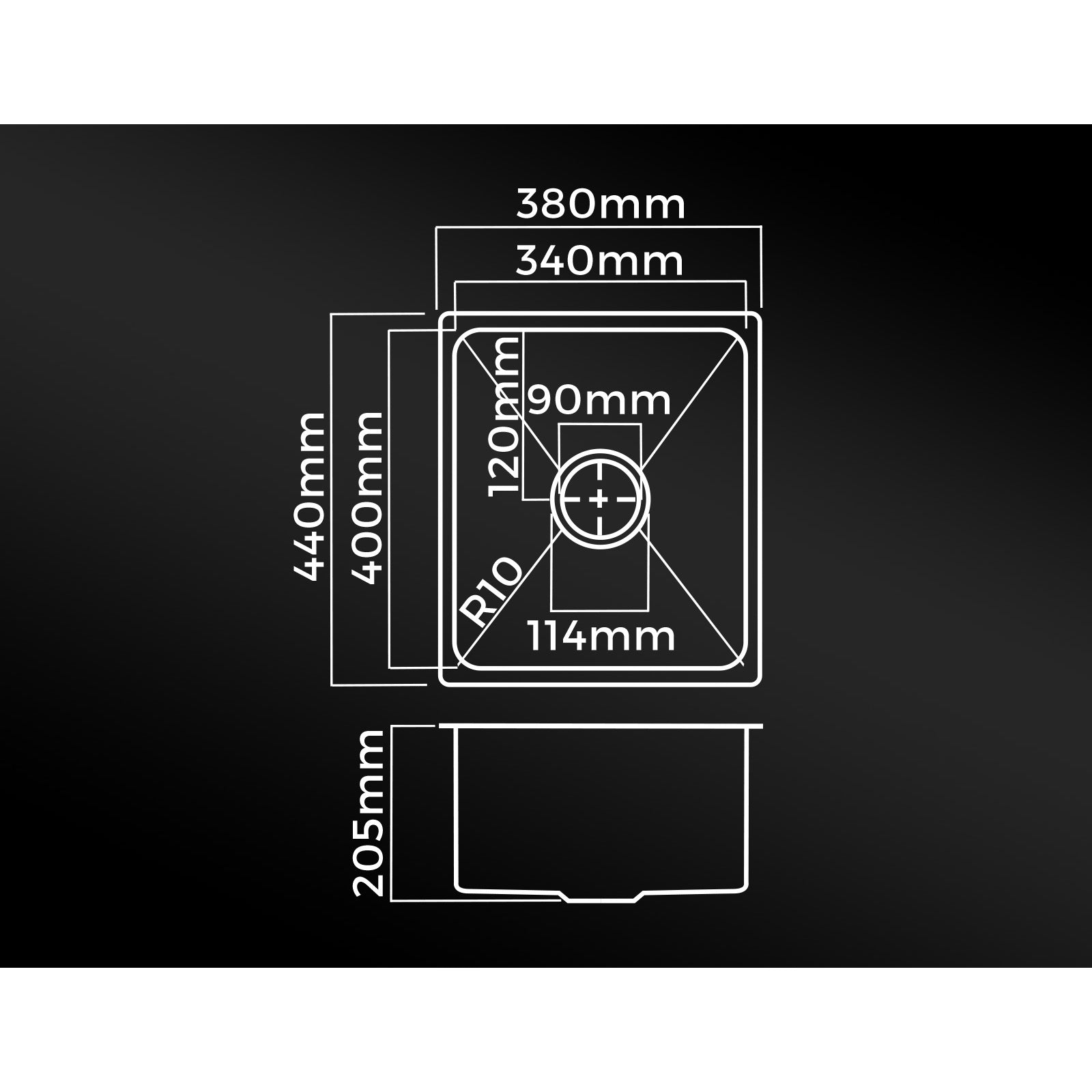 Welba Stainless Steel Kitchen Sink Bathroom Laundry Under/Top Mount Single Bowl - Sunyee
