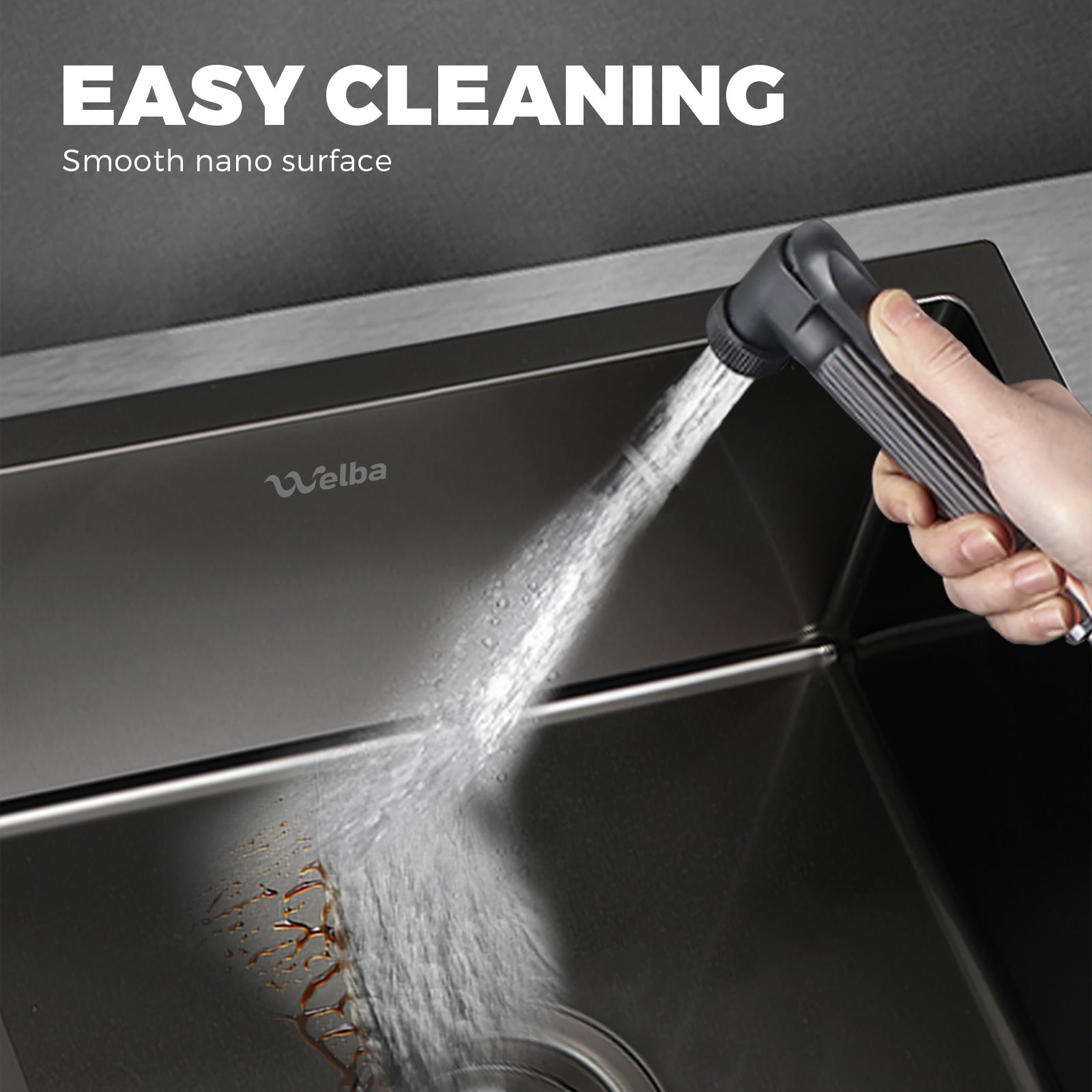 Welba Kitchen Sink Stainless Steel Laundry Sink Under/Top Mount Single Bowl - Sunyee