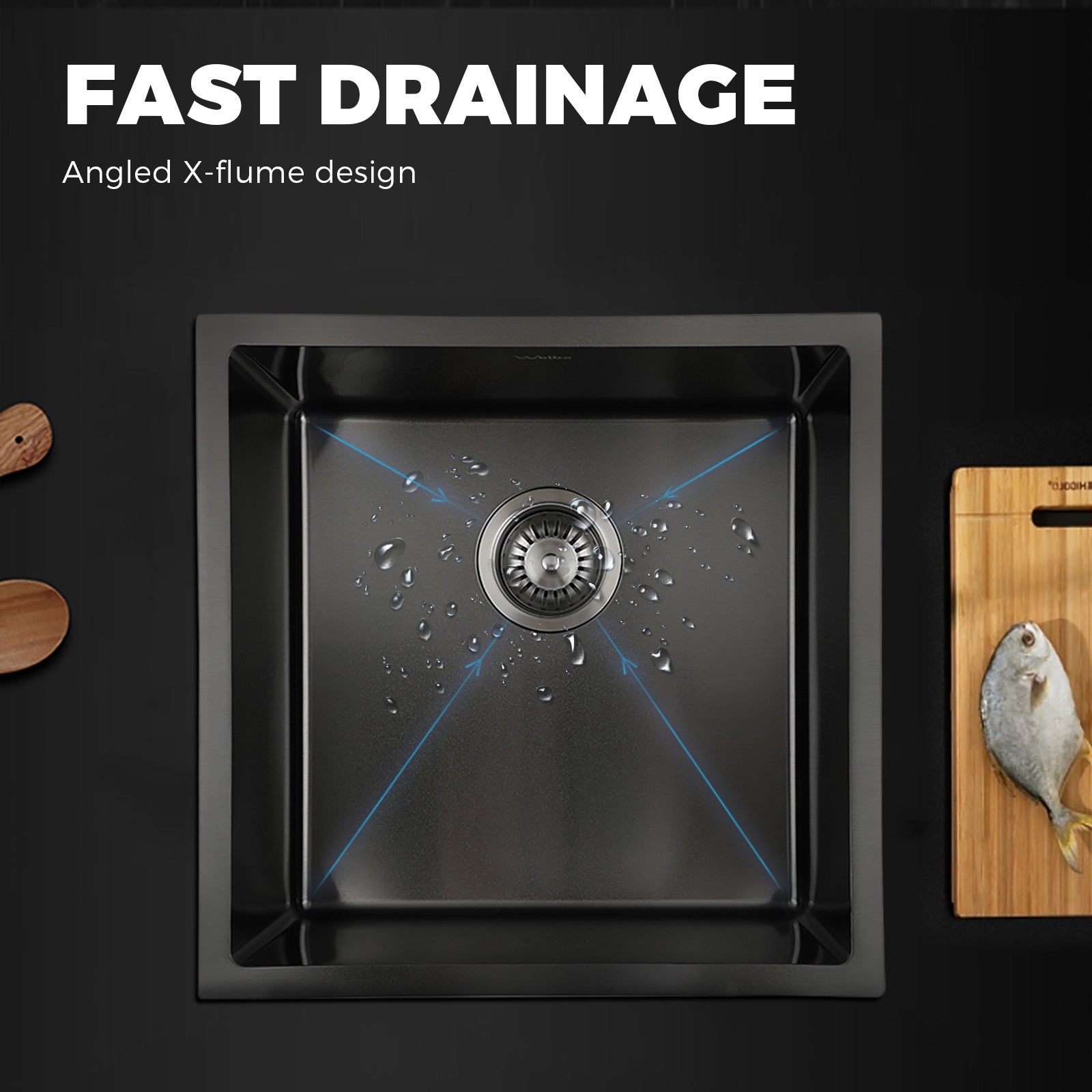 Welba Kitchen Sink Stainless Steel Laundry Sink Under/Top Mount Single Bowl - Sunyee