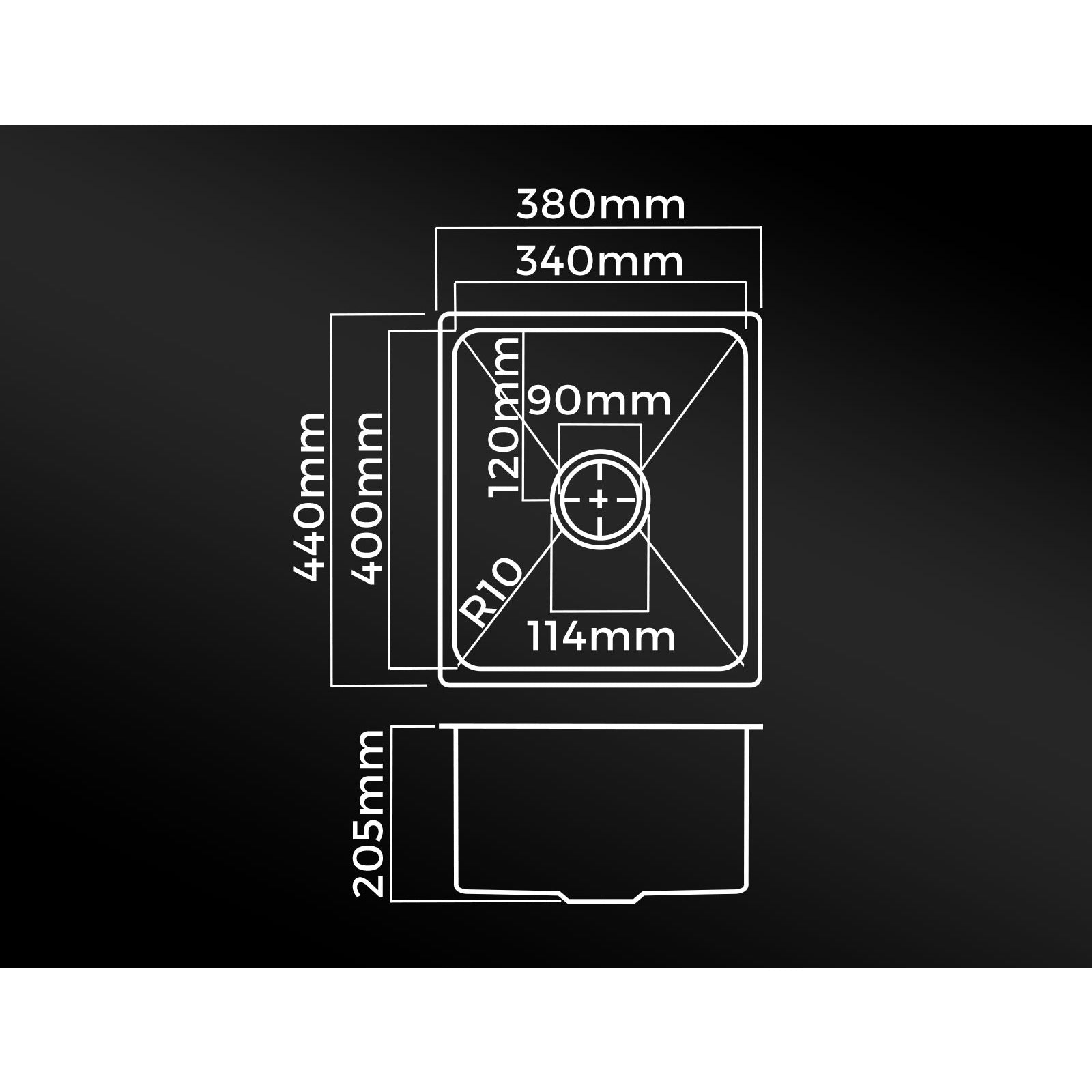 Welba Kitchen Sink Stainless Steel Bathroom Laundry Basin Single Silver 44X38CM - Sunyee