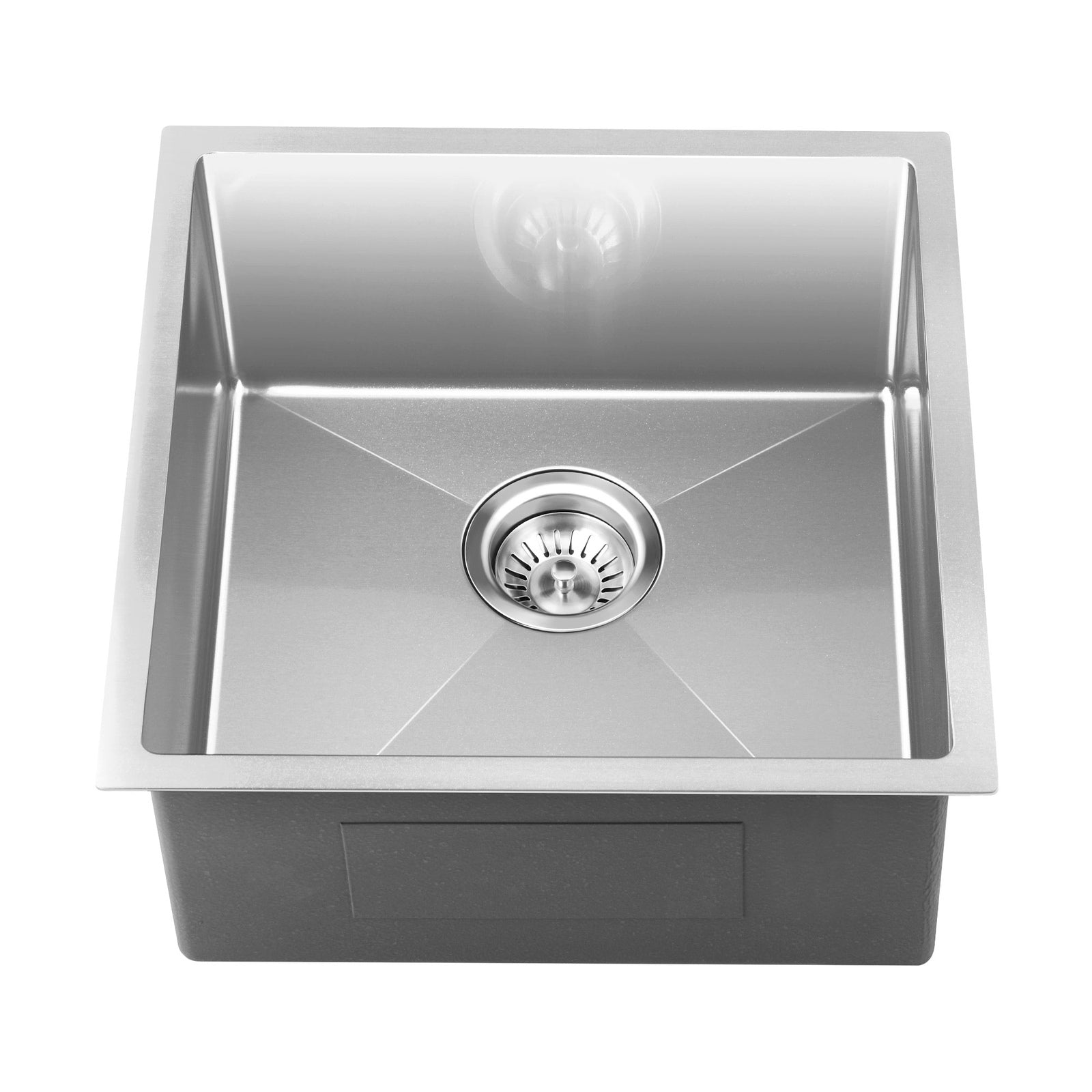 Welba Kitchen Sink Stainless Steel Bathroom Laundry Basin Single Silver 44X44CM - Sunyee