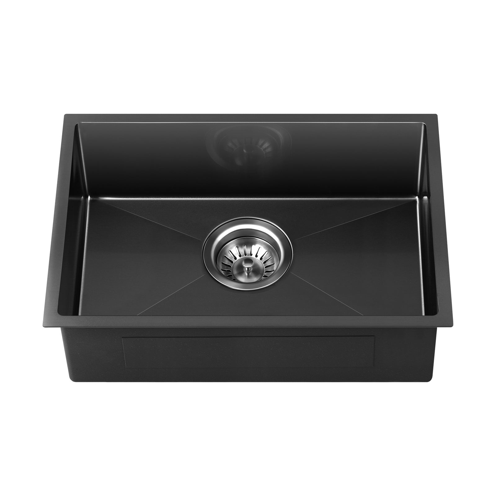 Welba Kitchen Sink Stainless Steel Bathroom Laundry Basin Single Black 45X30CM - Sunyee
