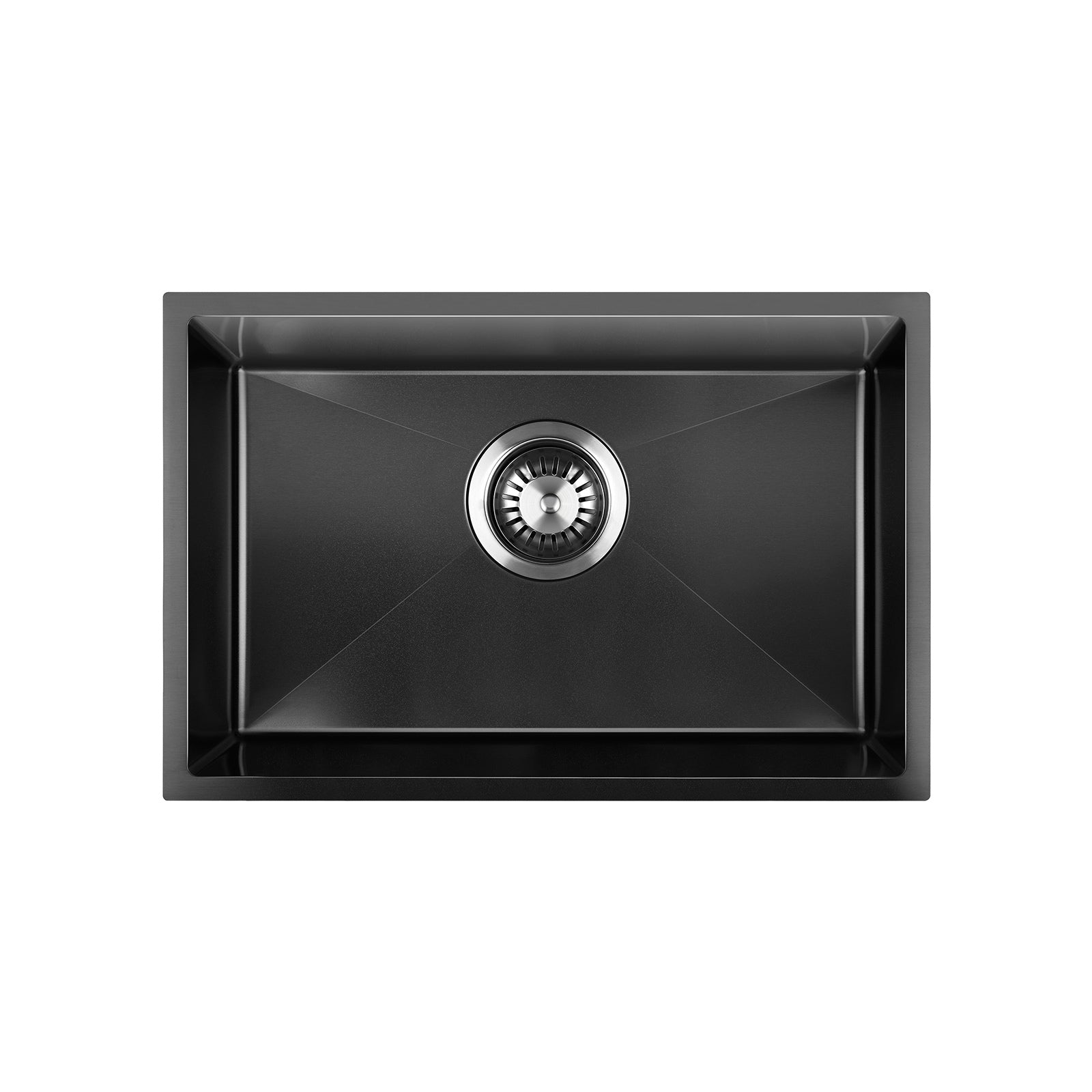 Welba Kitchen Sink Stainless Steel Bathroom Laundry Basin Single Black 45X30CM - Sunyee