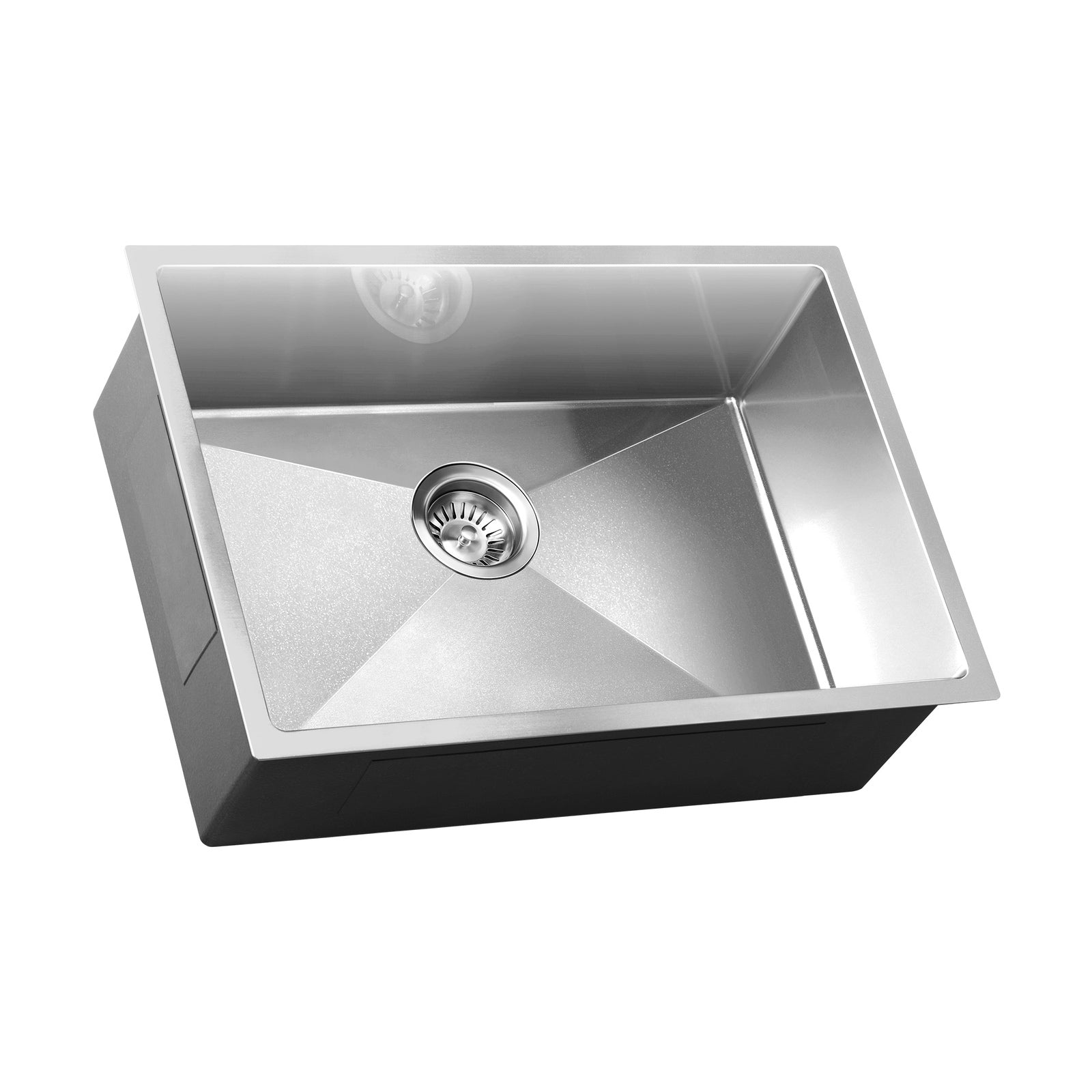 Welba Kitchen Sink Stainless Steel Bathroom Laundry Basin Single Silver 60X45CM - Sunyee