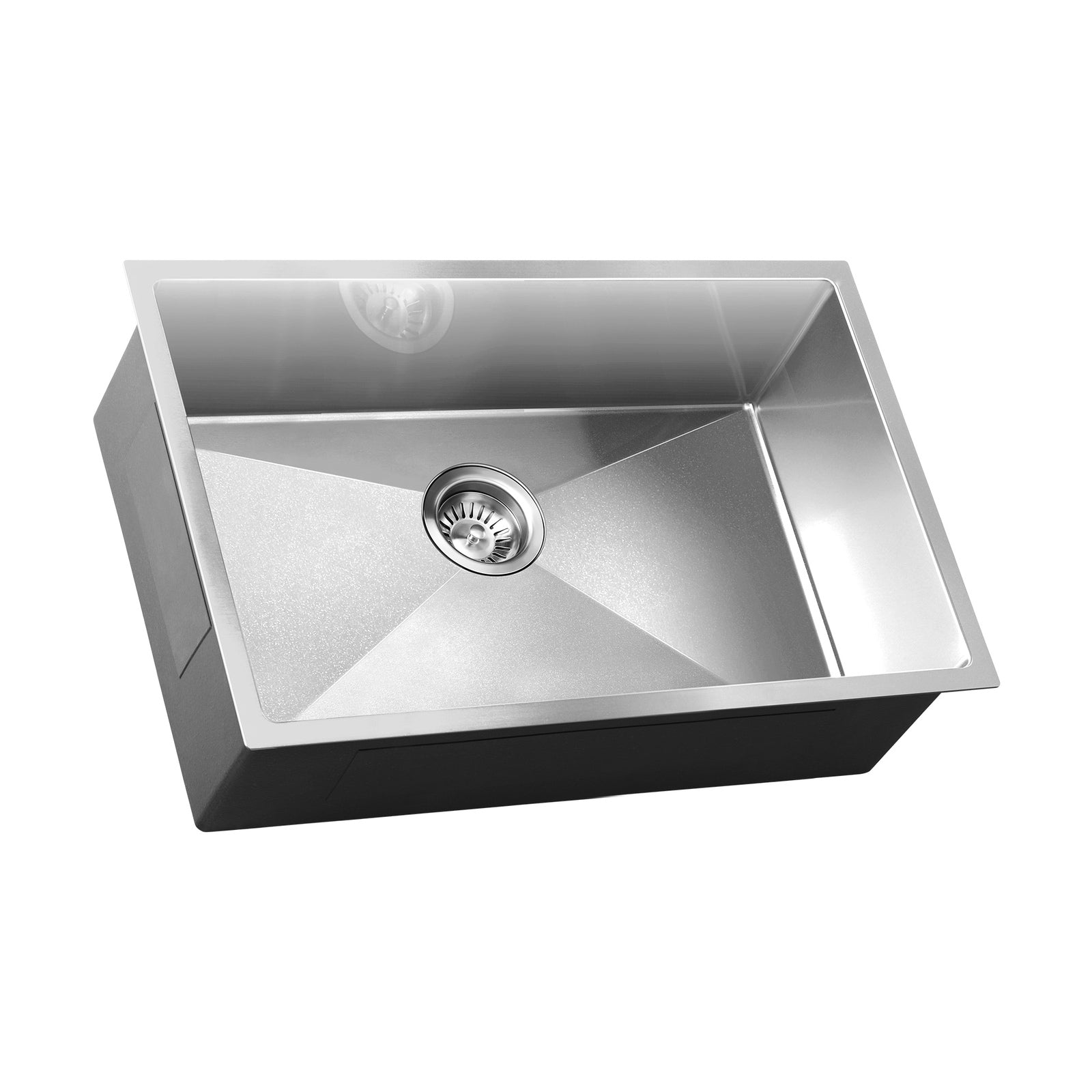 Welba Kitchen Sink Stainless Steel Bathroom Laundry Basin Single Silver 70X45CM - Sunyee
