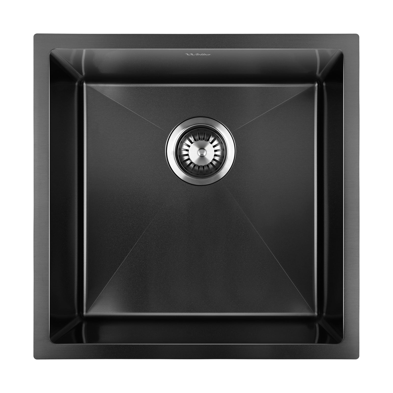 Welba Kitchen Sink Stainless Steel Single Double Bowl Basin With Waste Black - Sunyee