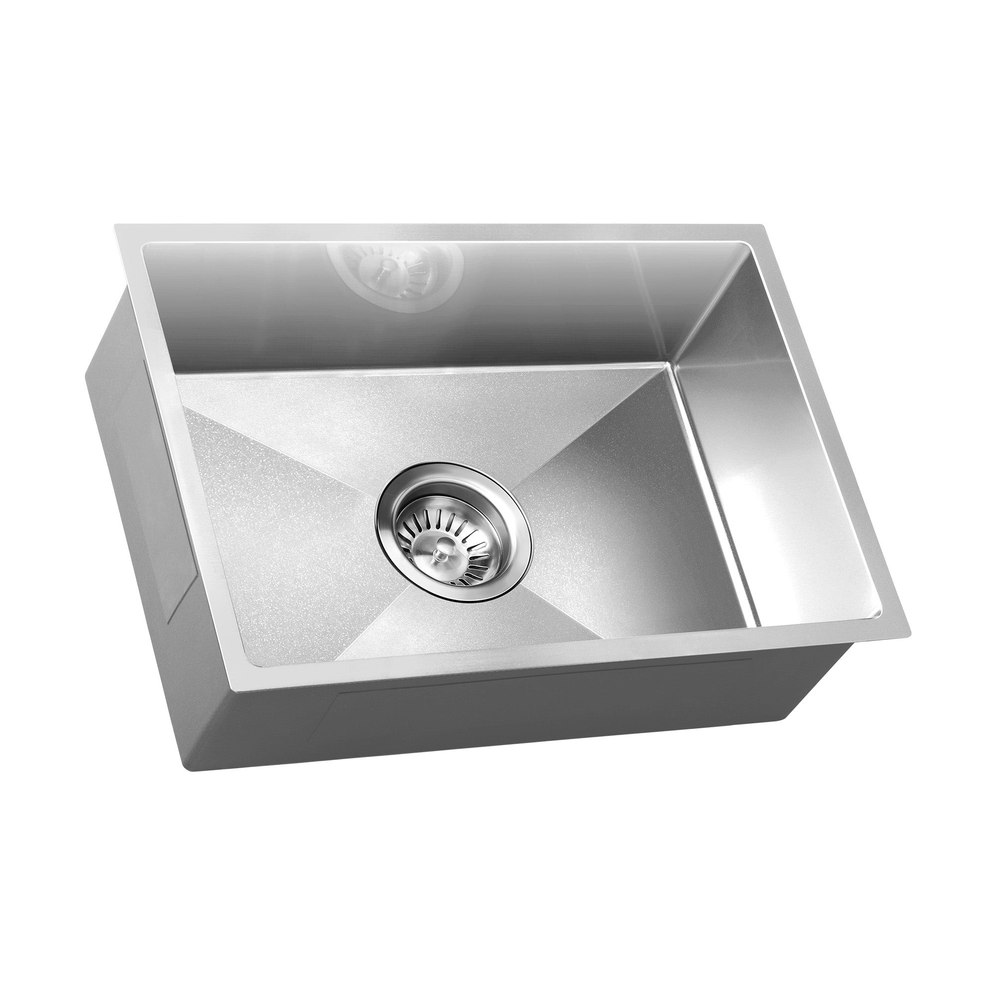 Welba Kitchen Sink 45X30CM Stainless Steel Single Bowl Basin With Waste Silver - Sunyee