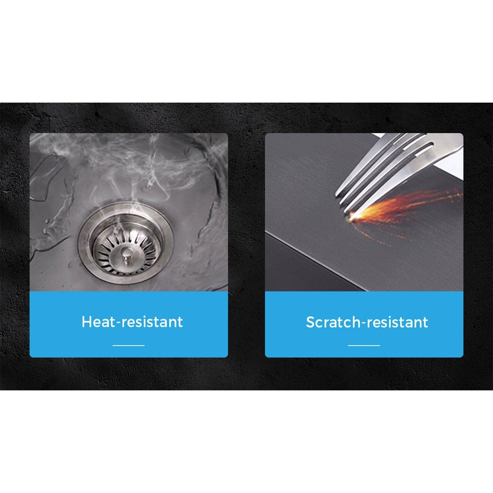 Welba Kitchen Sink Stainless Steel Basin Single Under/Top/Flush Mount 60X45CM - Sunyee