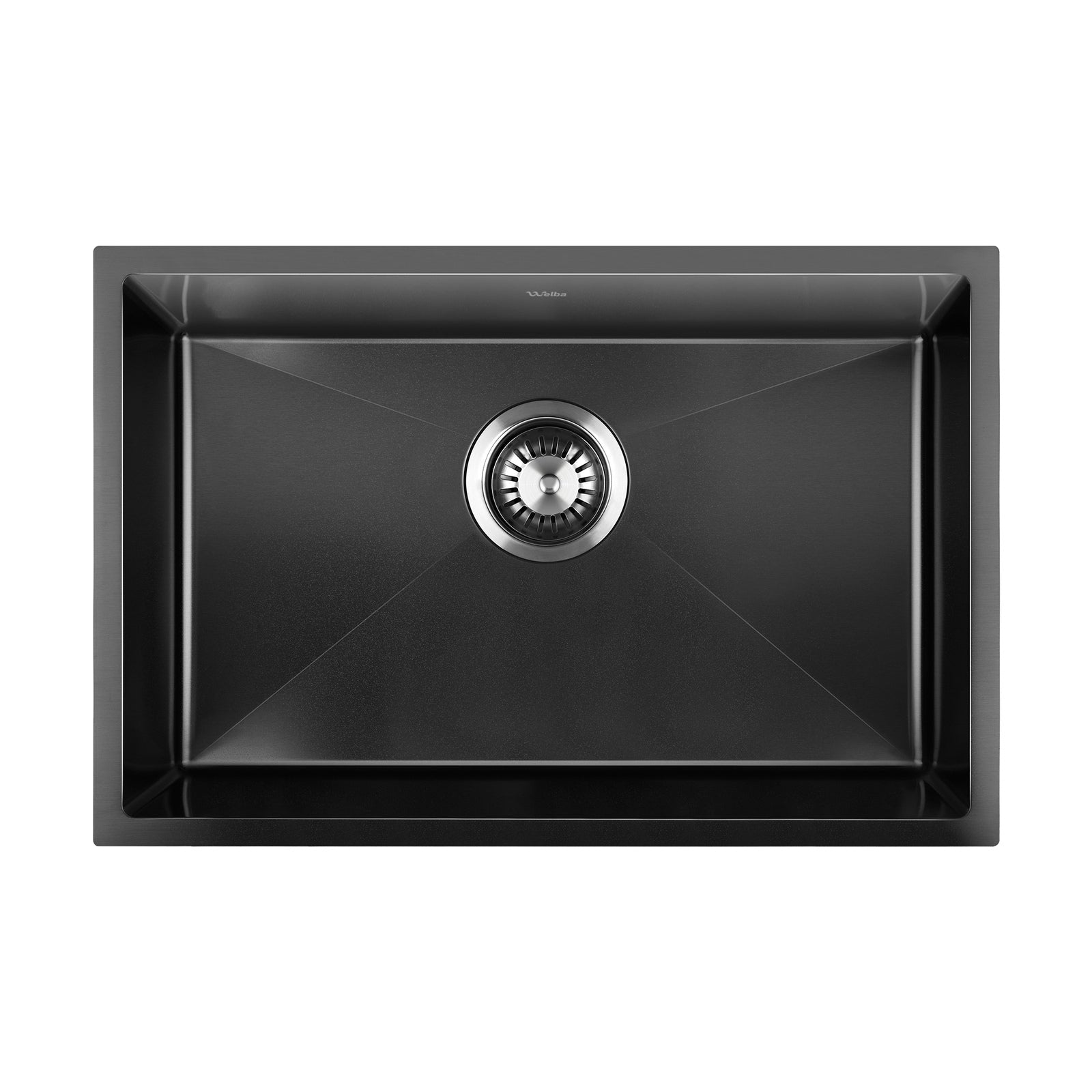 Welba Kitchen Sink Stainless Steel Basin Single Under/Top/Flush Mount 60X45CM - Sunyee