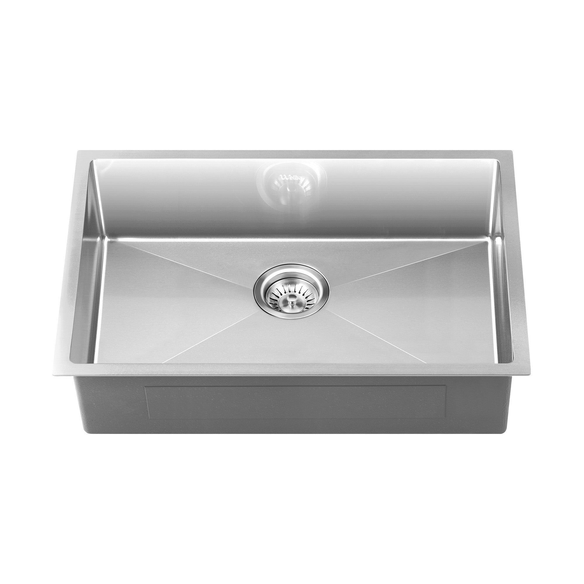 Welba Kitchen Sink 70X45CM Stainless Steel Single Bowl Basin With Waste Silver - Sunyee