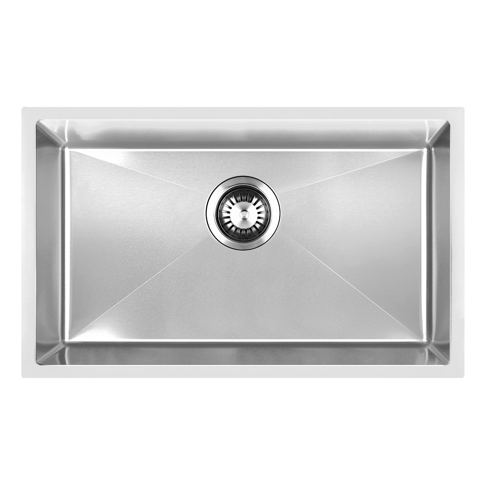 Welba Kitchen Sink 70X45CM Stainless Steel Single Bowl Basin With Waste Silver - Sunyee