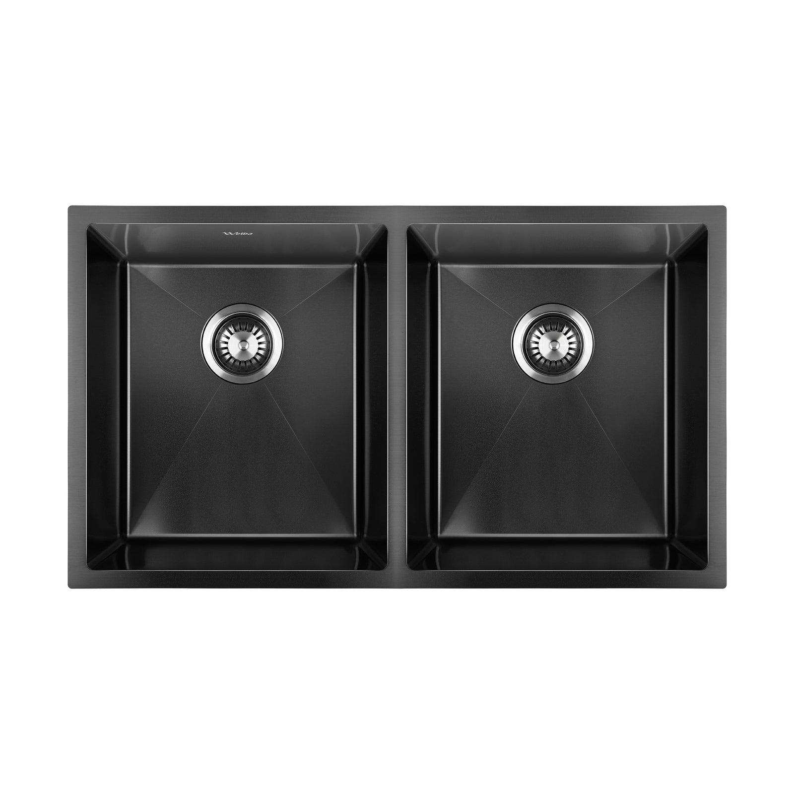 Welba Kitchen Sink Stainless Steel Single Double Bowl Basin With Waste Black - Sunyee