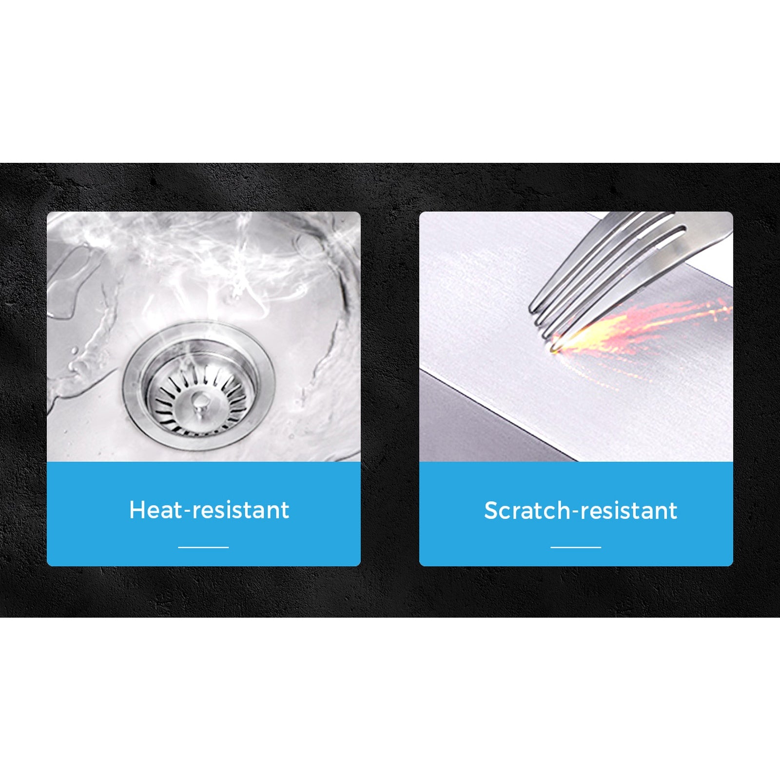 Welba Kitchen Sink Stainless Steel Single Double Bowl Basin With Waste Silver - Sunyee