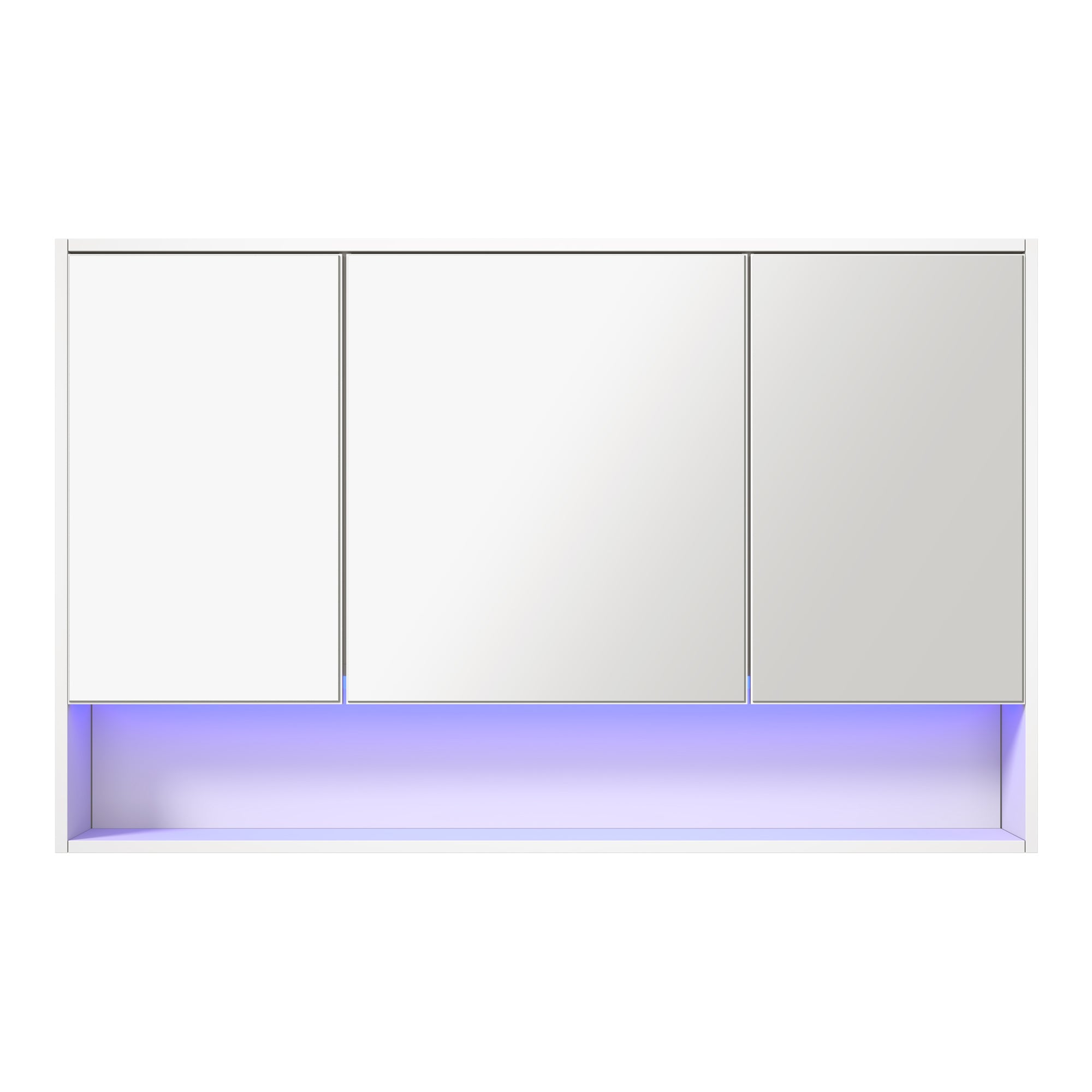 Welba Bathroom Mirror Cabinet LED Light Medicine Shaving Wall Storage 1200x750mm - Sunyee