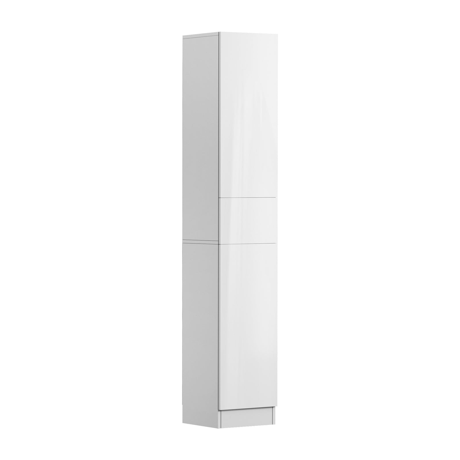 Oikiture Tall Bathroom Cabinet Storage Laundry Slim Toilet Floor Cupboard White - Sunyee