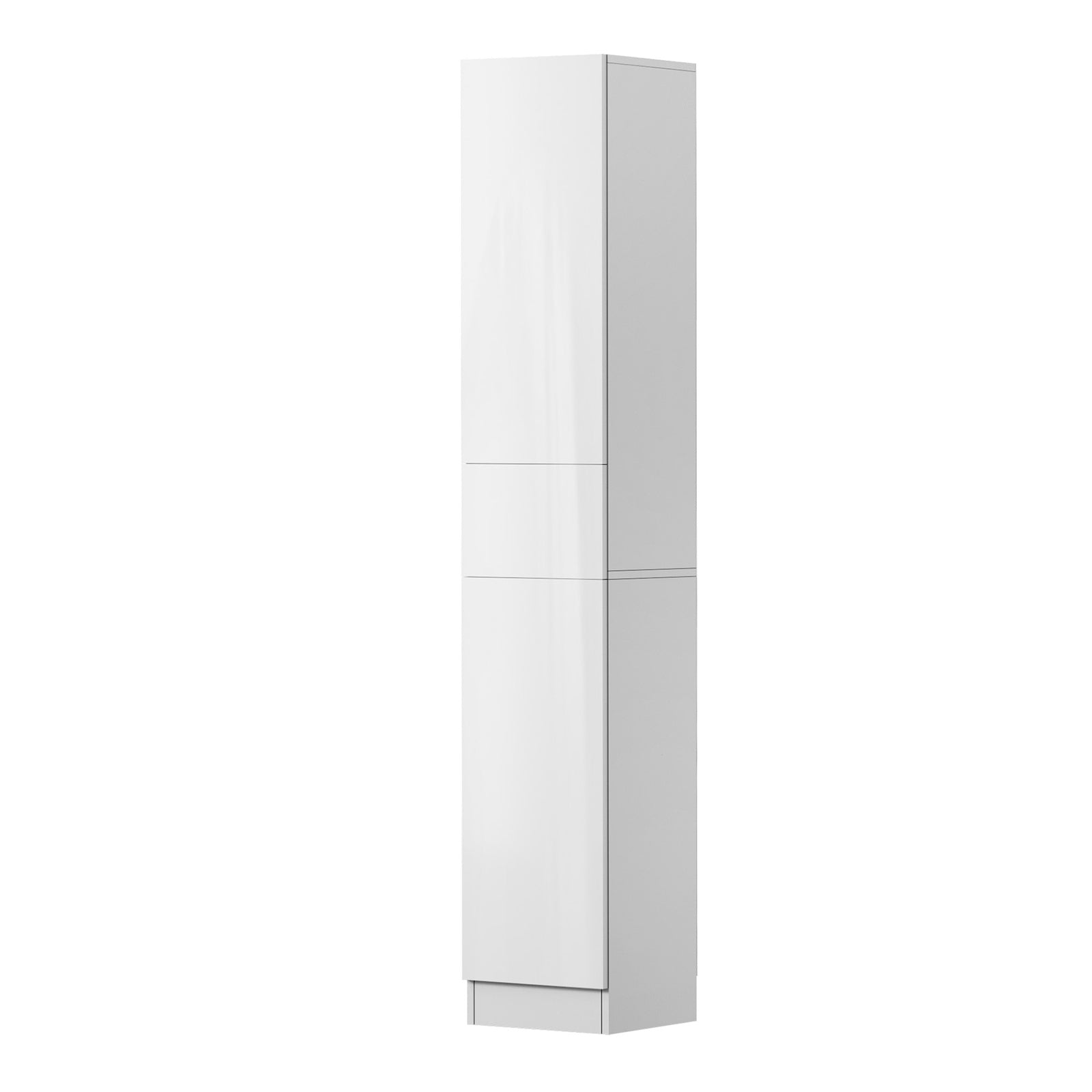 Oikiture Tall Bathroom Cabinet Storage Laundry Slim Toilet Floor Cupboard White - Sunyee