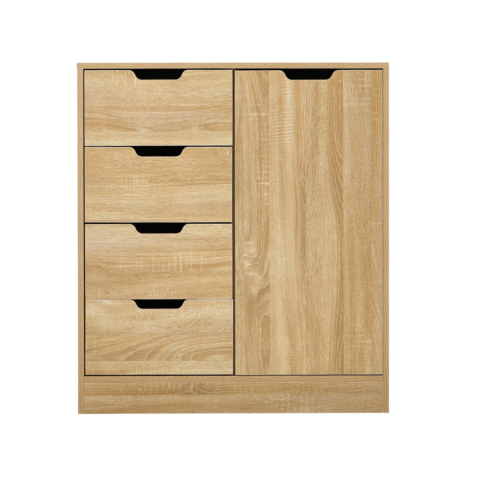 Oikiture Storage Cabinet Bathroom Buffet 4 Drawer Freestanding Cupboard