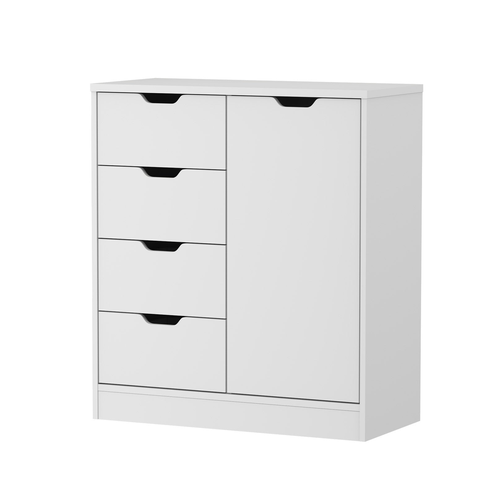 Oikiture Storage Cabinet Bathroom Buffet 4 Drawer Freestanding Cupboard
