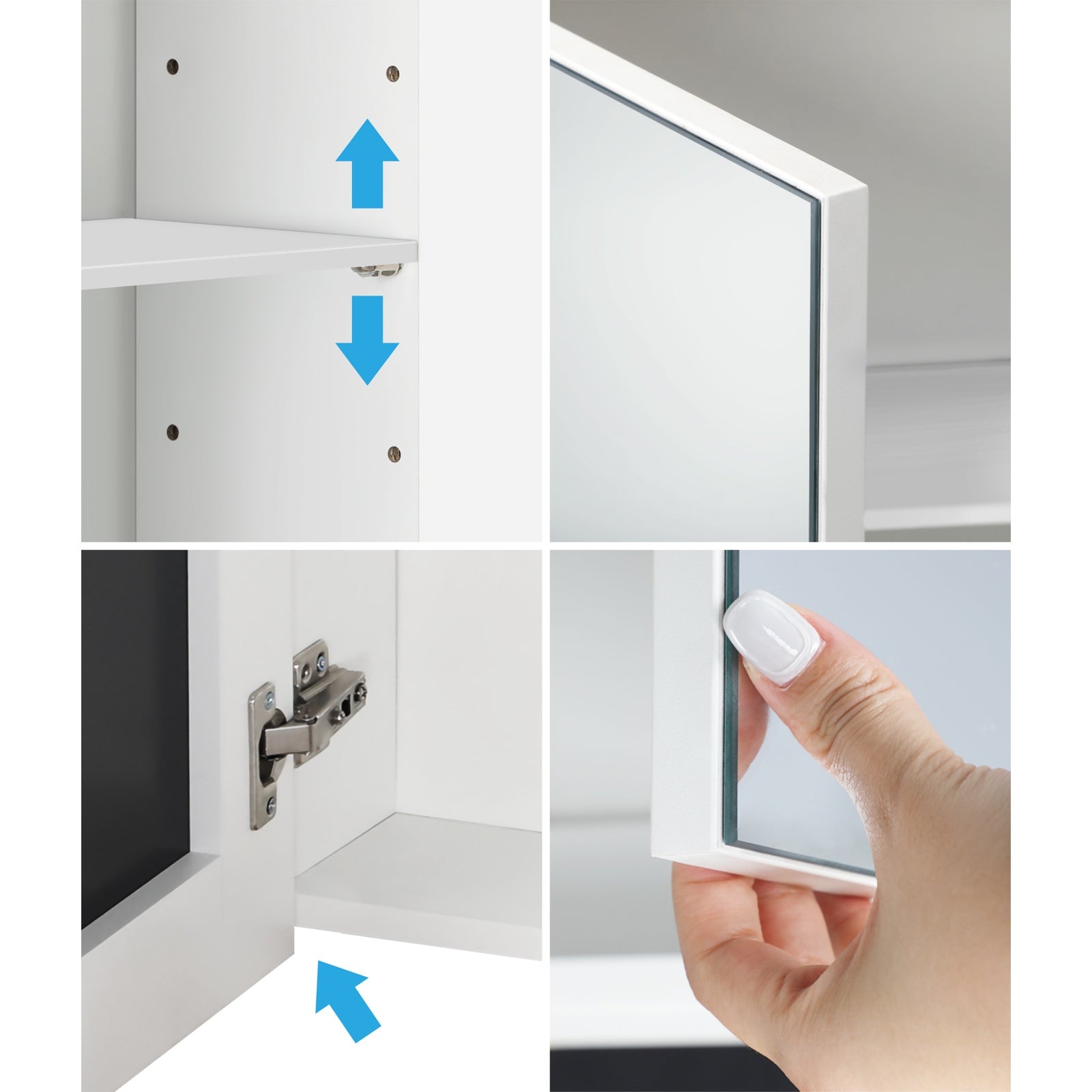 Welba Bathroom Mirror Cabinet Vanity Medicine Wall Storage 600/750/900/1200mm - Sunyee