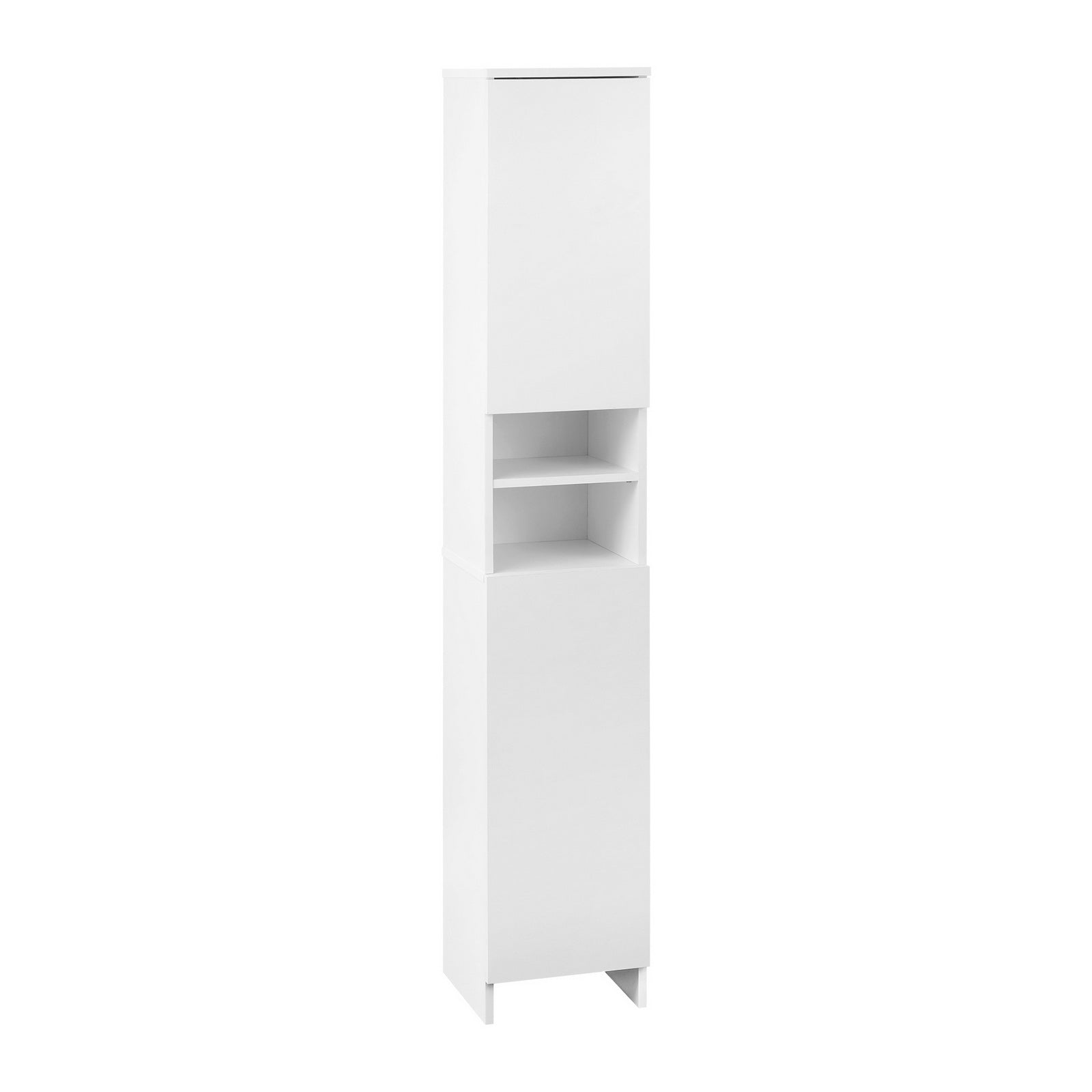 Oikiture Bathroom Cabinet Storage Laundry Tall Slim Toilet Floor Cupboard White - Sunyee