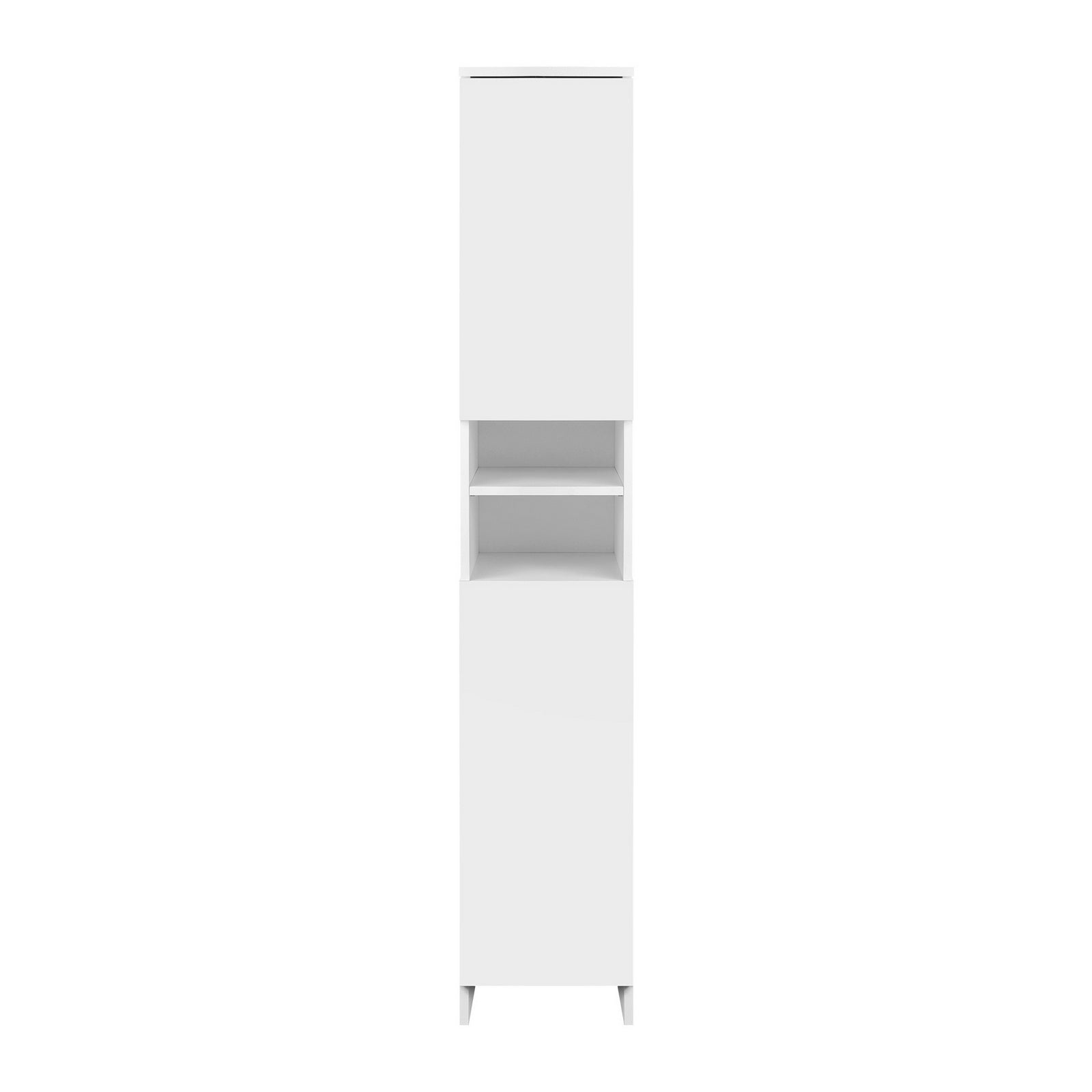 Oikiture Bathroom Cabinet Storage Laundry Tall Slim Toilet Floor Cupboard White - Sunyee