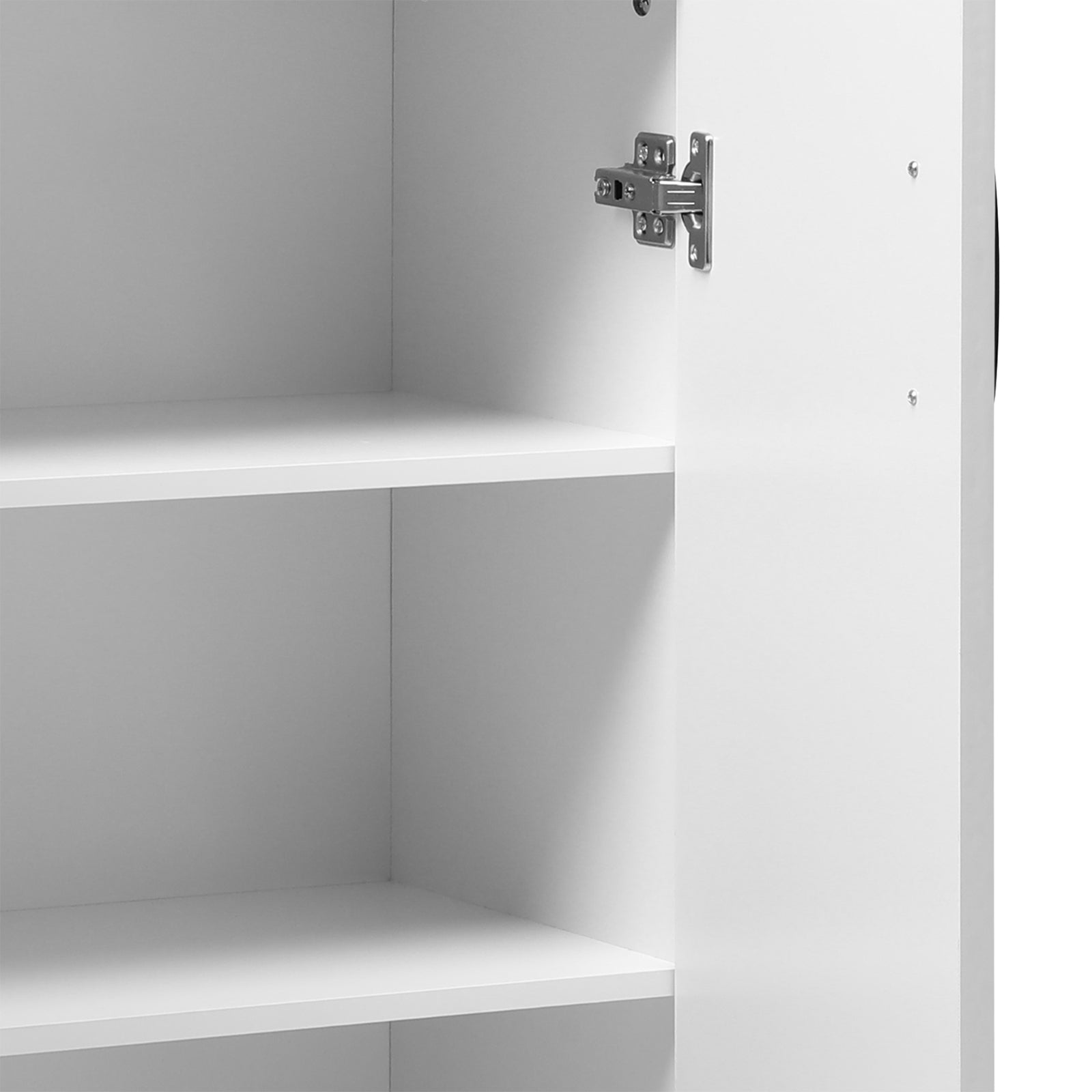 Oikiture Storage Cabinet Bathroom Cabinet Freestanding Cupboard Organiser White - Sunyee