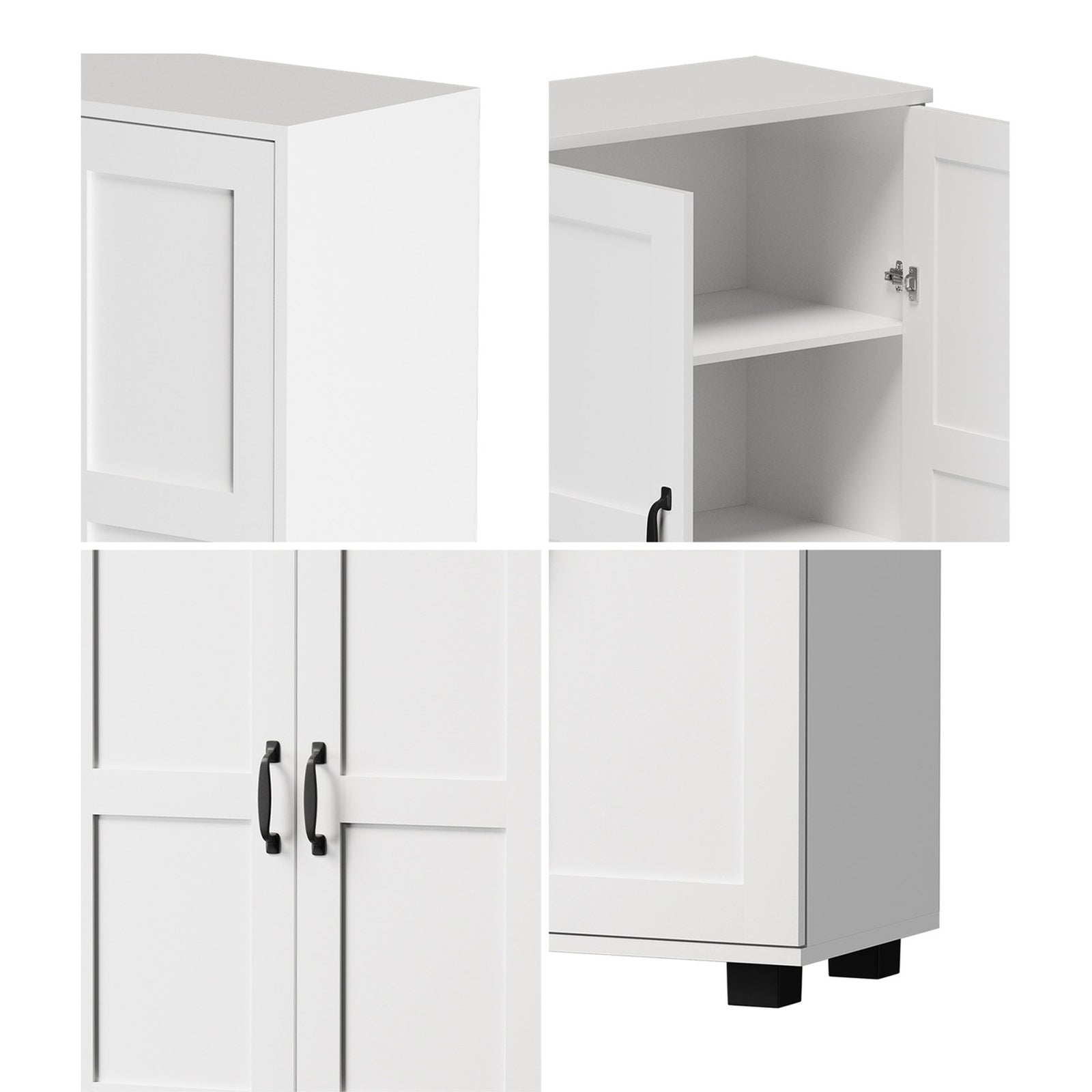Oikiture Storage Cabinet Bathroom Buffet Sideboard 2 Door Cupboard - Sunyee