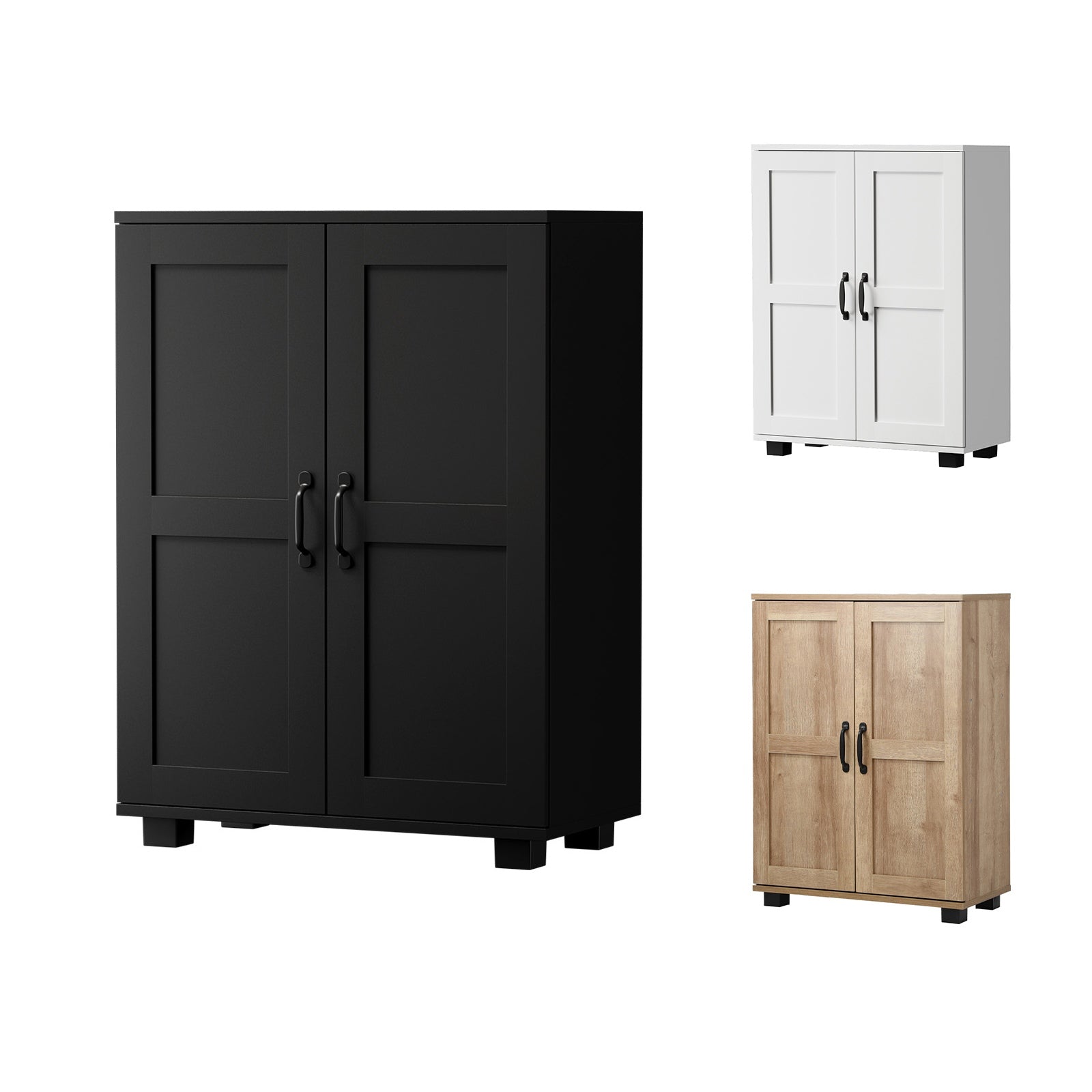 Oikiture Storage Cabinet Bathroom Buffet Sideboard 2 Door Cupboard - Sunyee