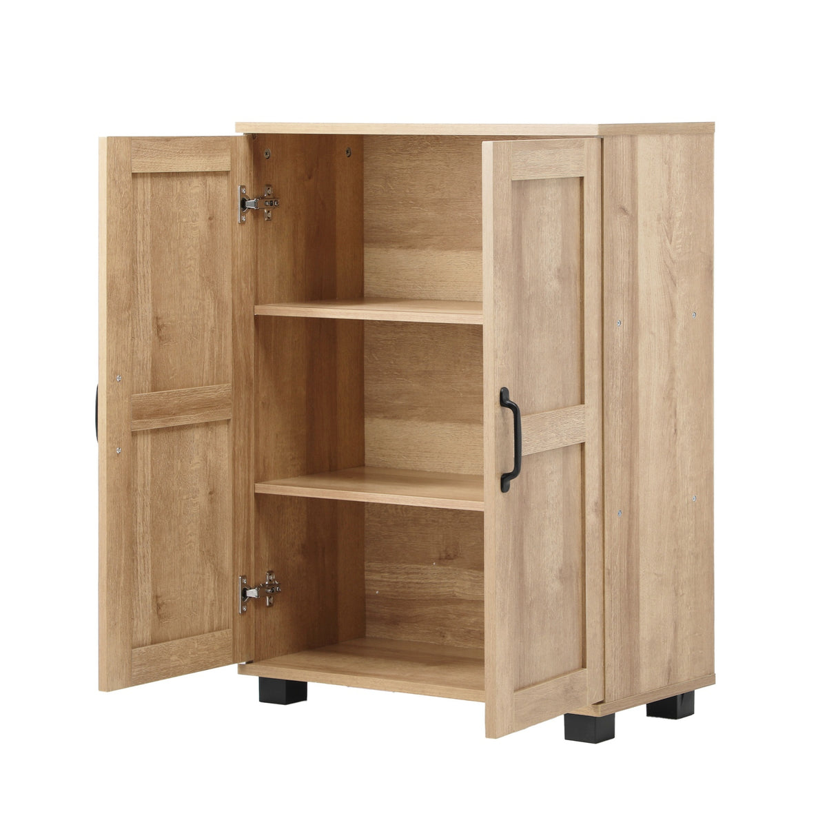 Oikiture Storage Cabinet Bathroom Buffet Sideboard 2 Door Cupboard Natural - Sunyee