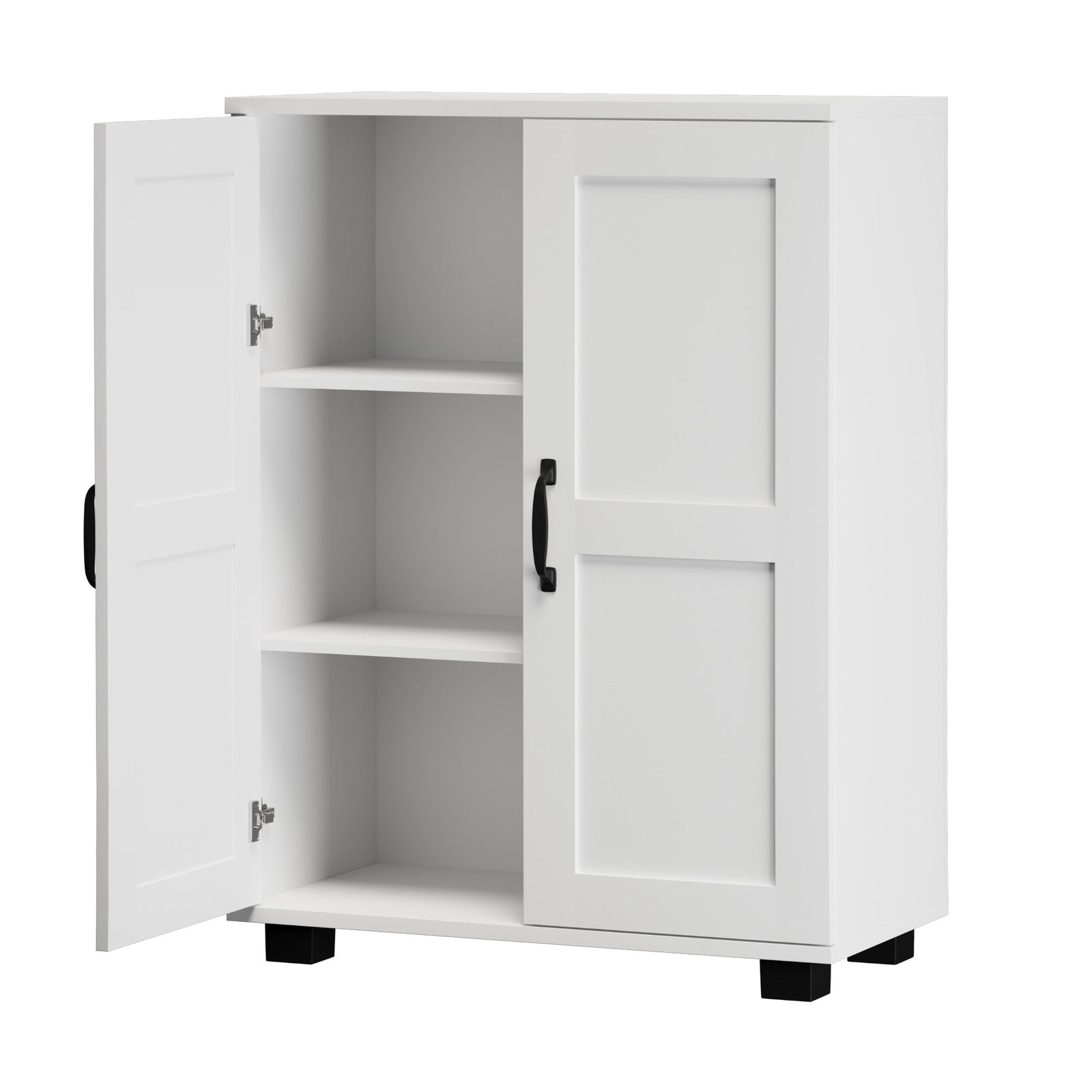 Oikiture Storage Cabinet Bathroom Buffet Sideboard 2 Door Cupboard White - Sunyee