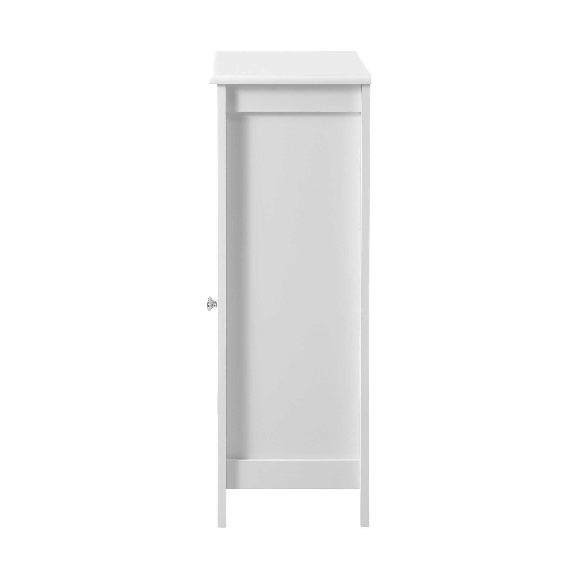 Oikiture Bathroom Cabinet Floor Cupboard Laundry Storage Two Rattan Door White - Sunyee