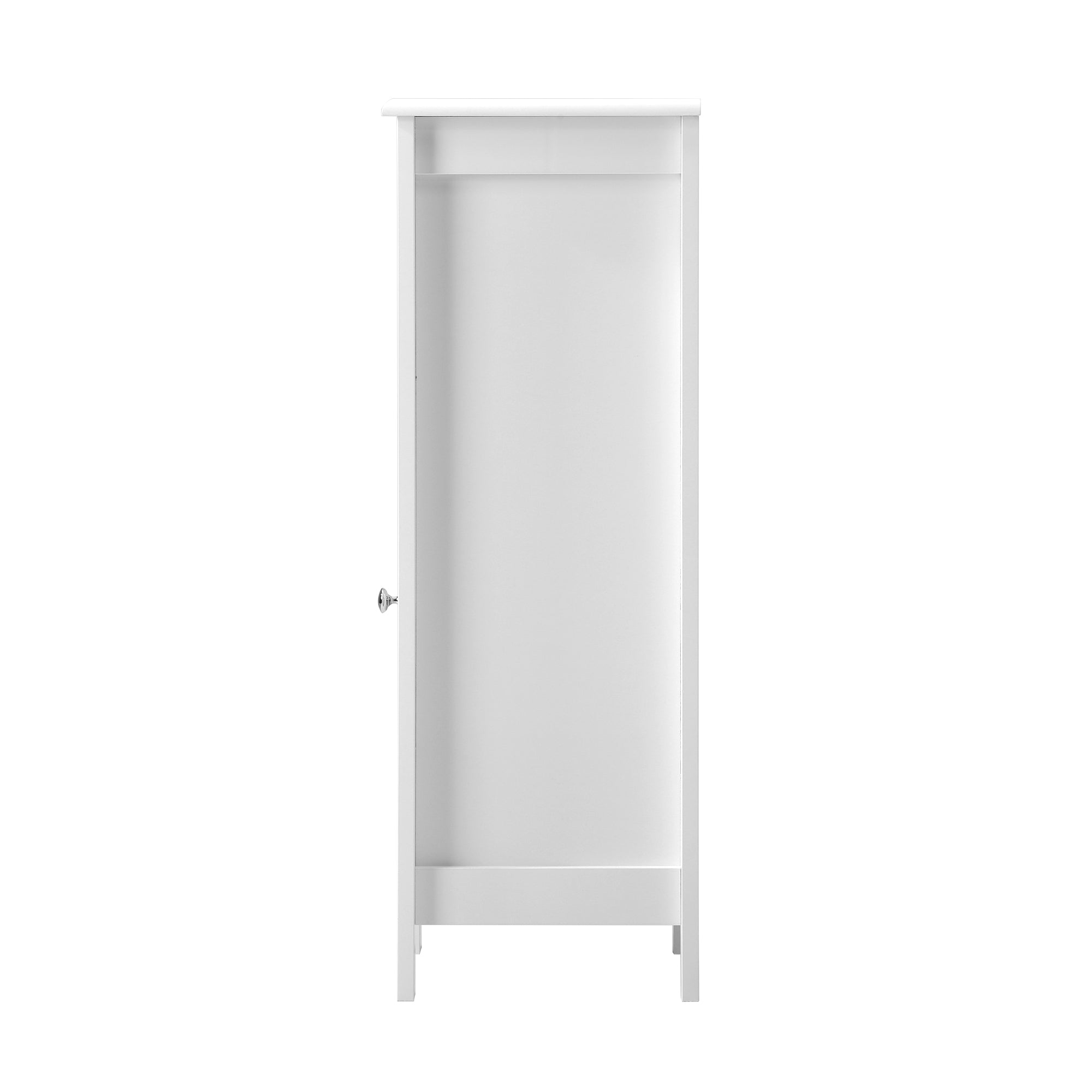 Oikiture Bathroom Cabinet Floor Cupboard Slim Laundry Storage Rattan Door White - Sunyee