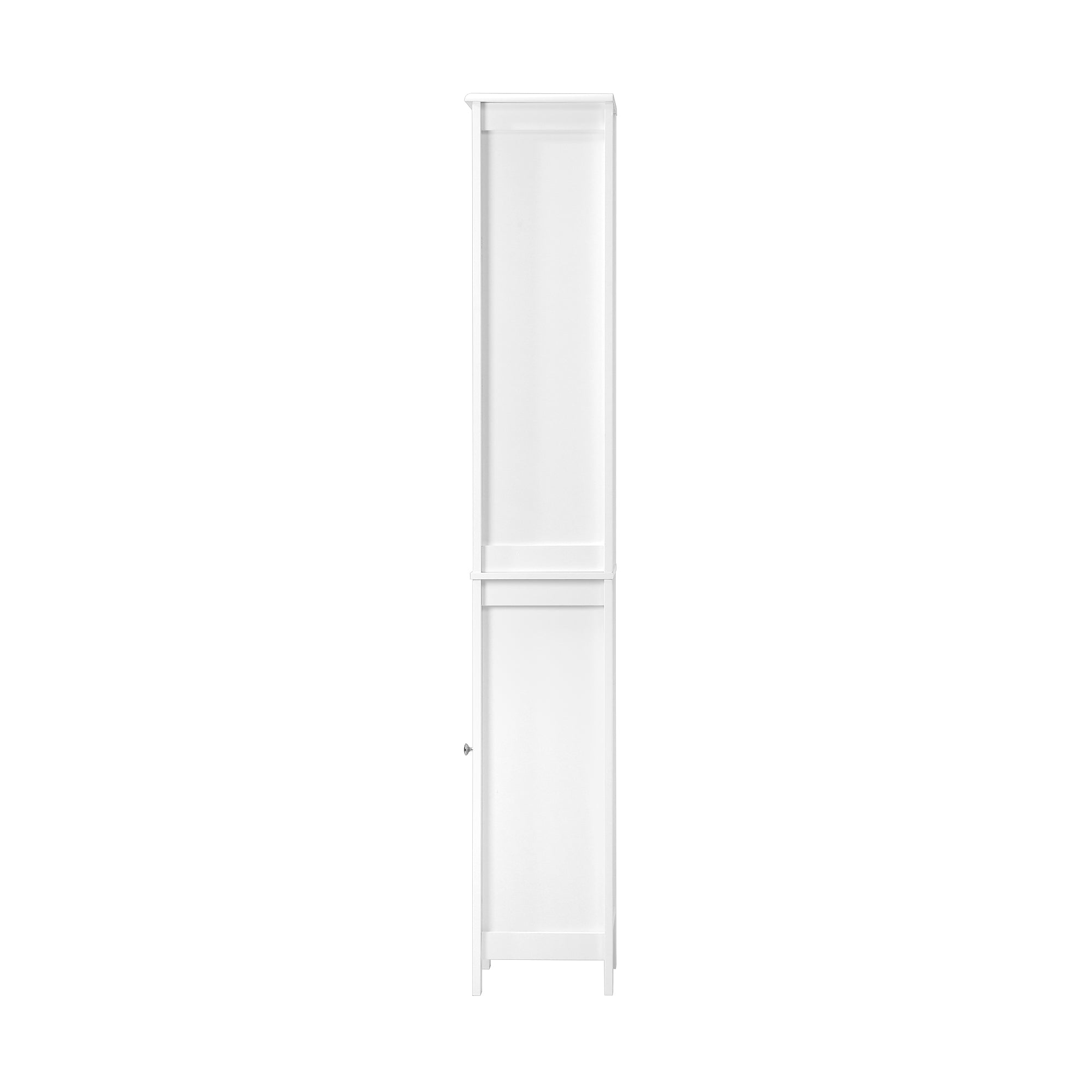 Oikiture Bathroom Cabinet Storage Laundry Tall Slim Cupboard Rattan Door White - Sunyee