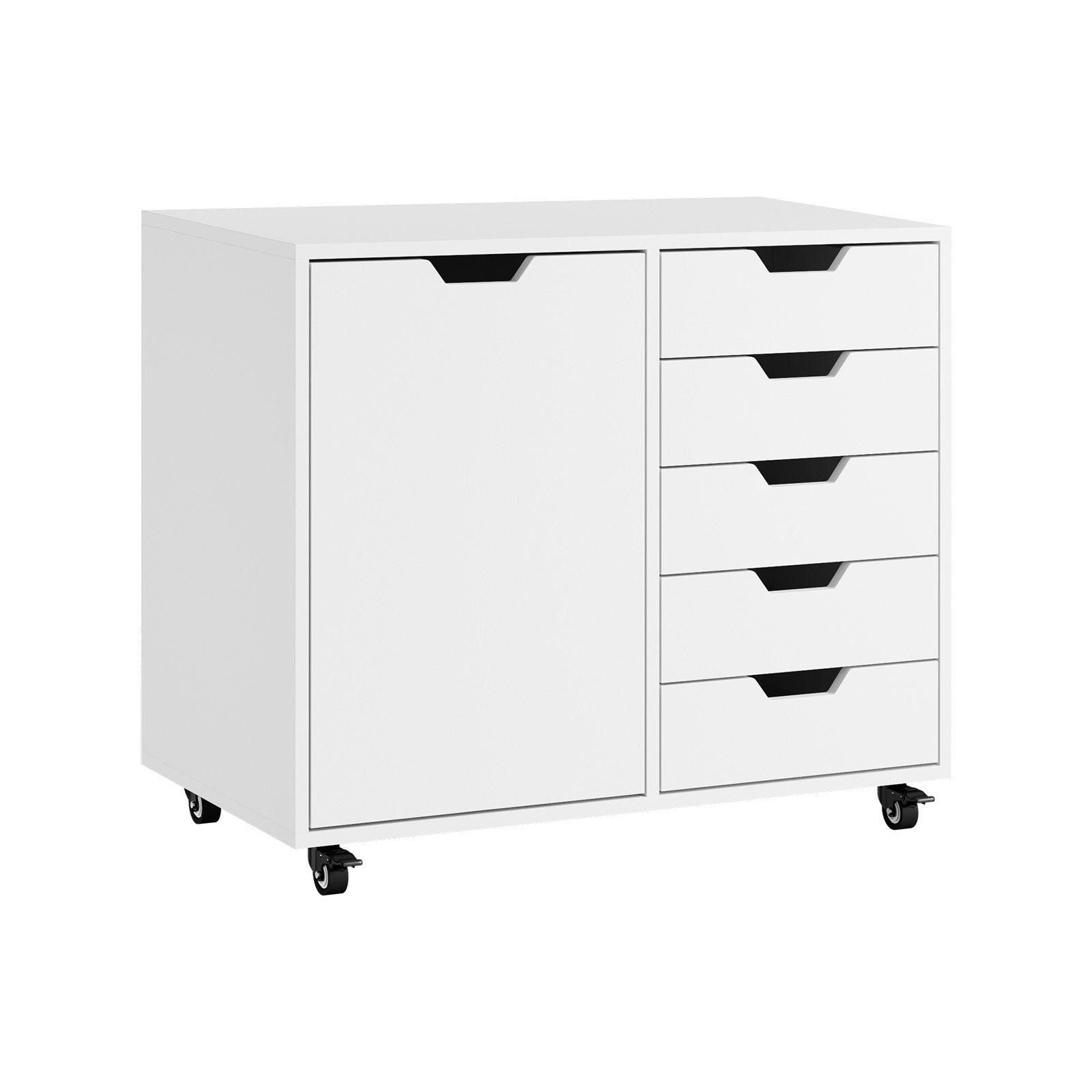 Oikiture Filing Cabinet Mobile Office Storage Cabinet